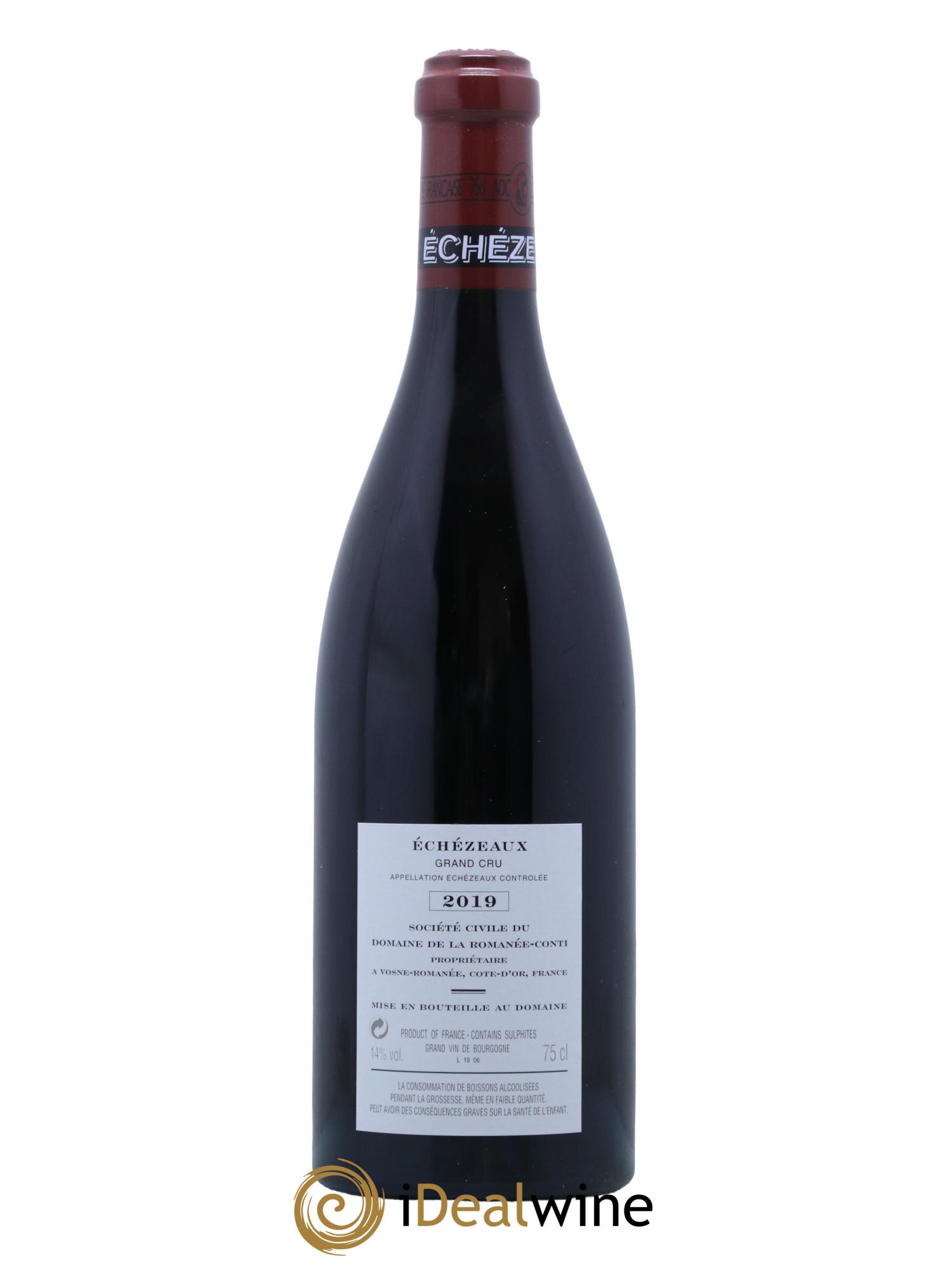 Echezeaux Grand Cru Domaine de la Romanée-Conti  2019 - Lot de 1 bouteille - 1