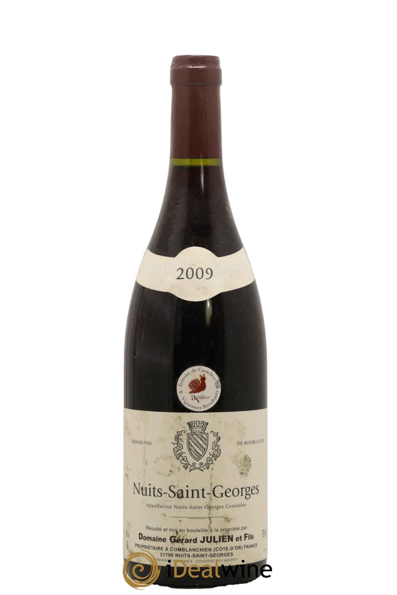 Nuits-Saint-Georges Domaine Gérard Julien 2009 - Lot de 1 bouteille - 0