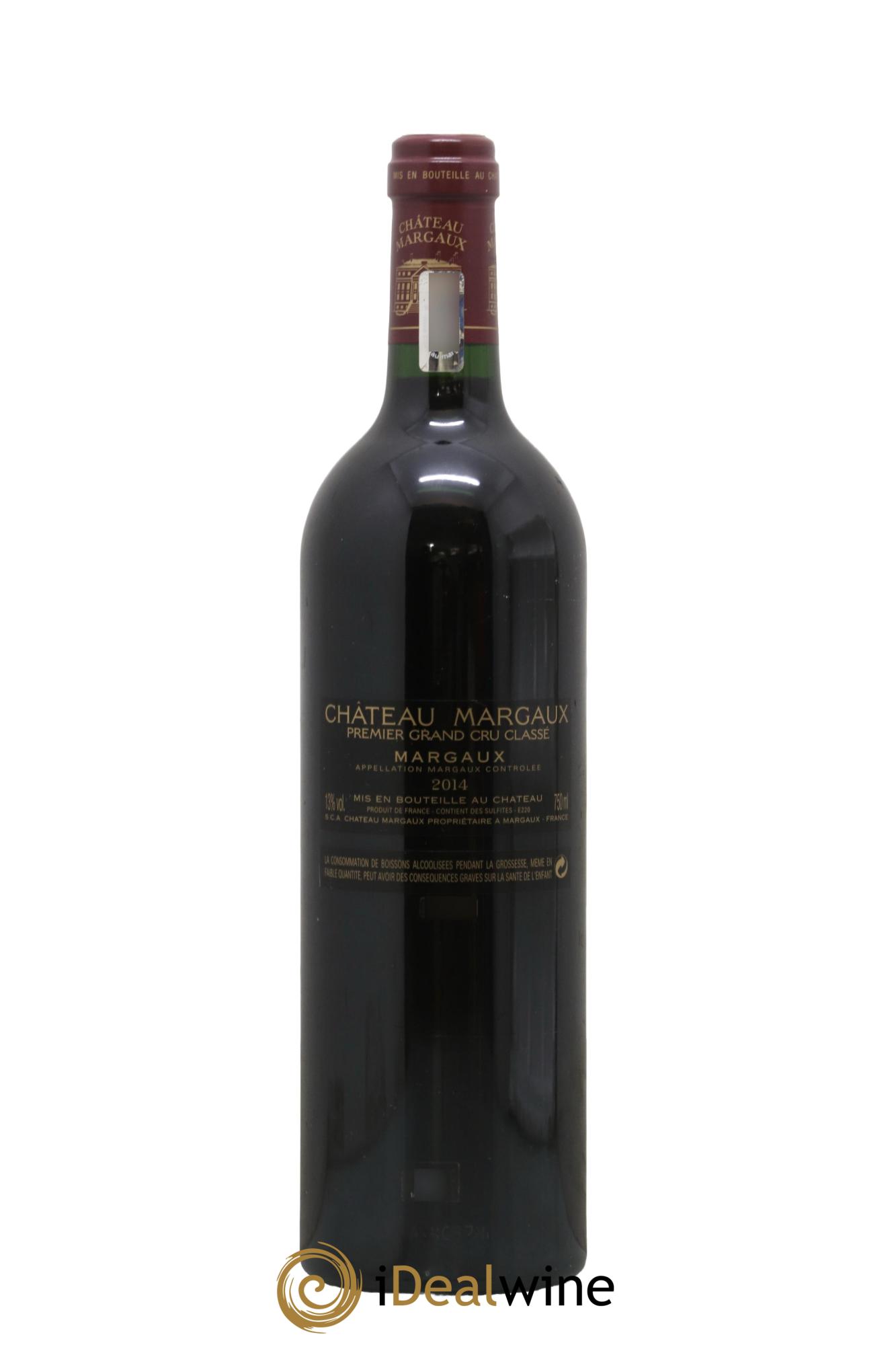 Château Margaux 1er Grand Cru Classé 2014 - Lot de 1 bouteille - 1