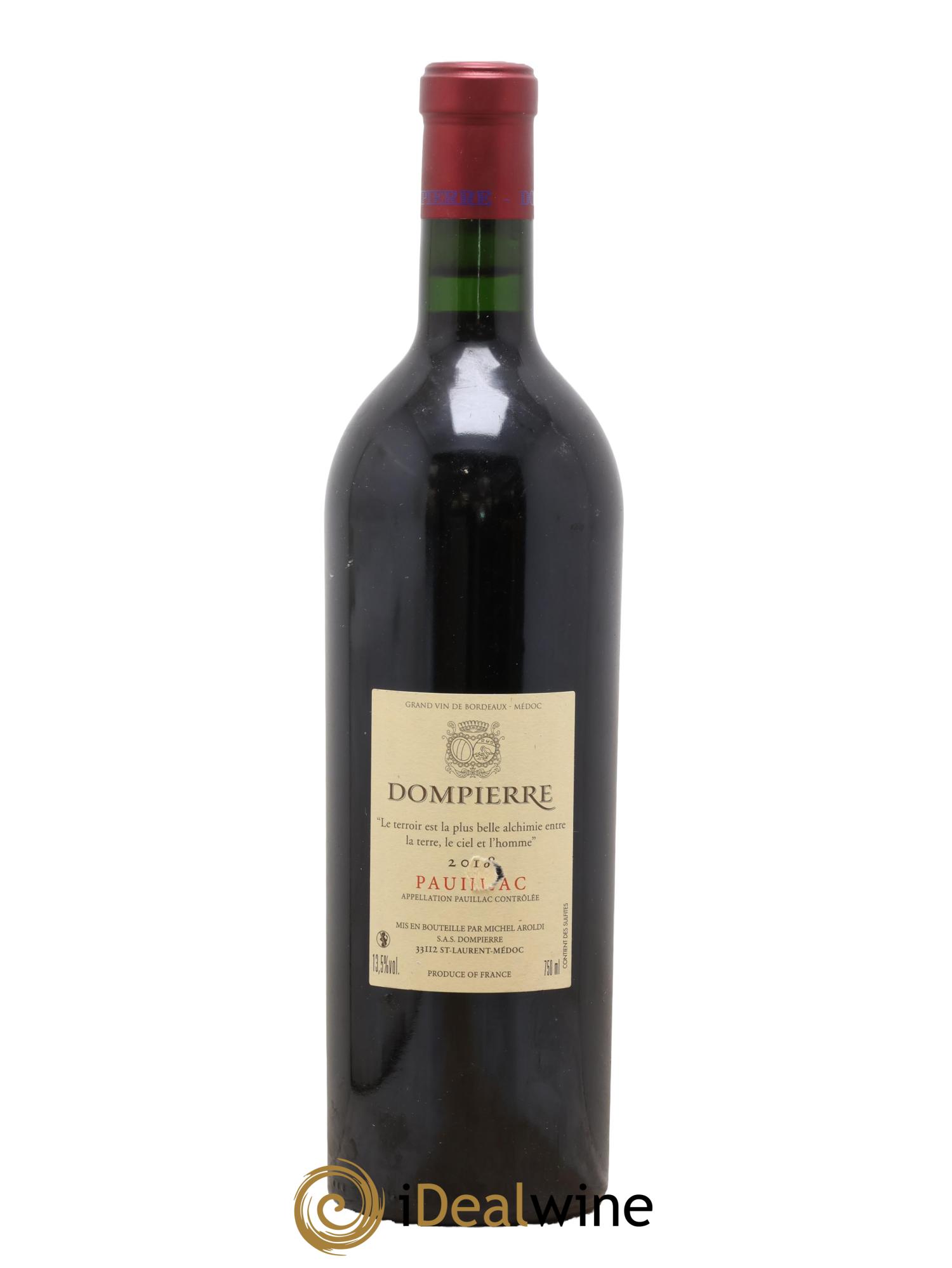 Pauillac Dompierre 2018 - Lot de 1 bouteille - 1