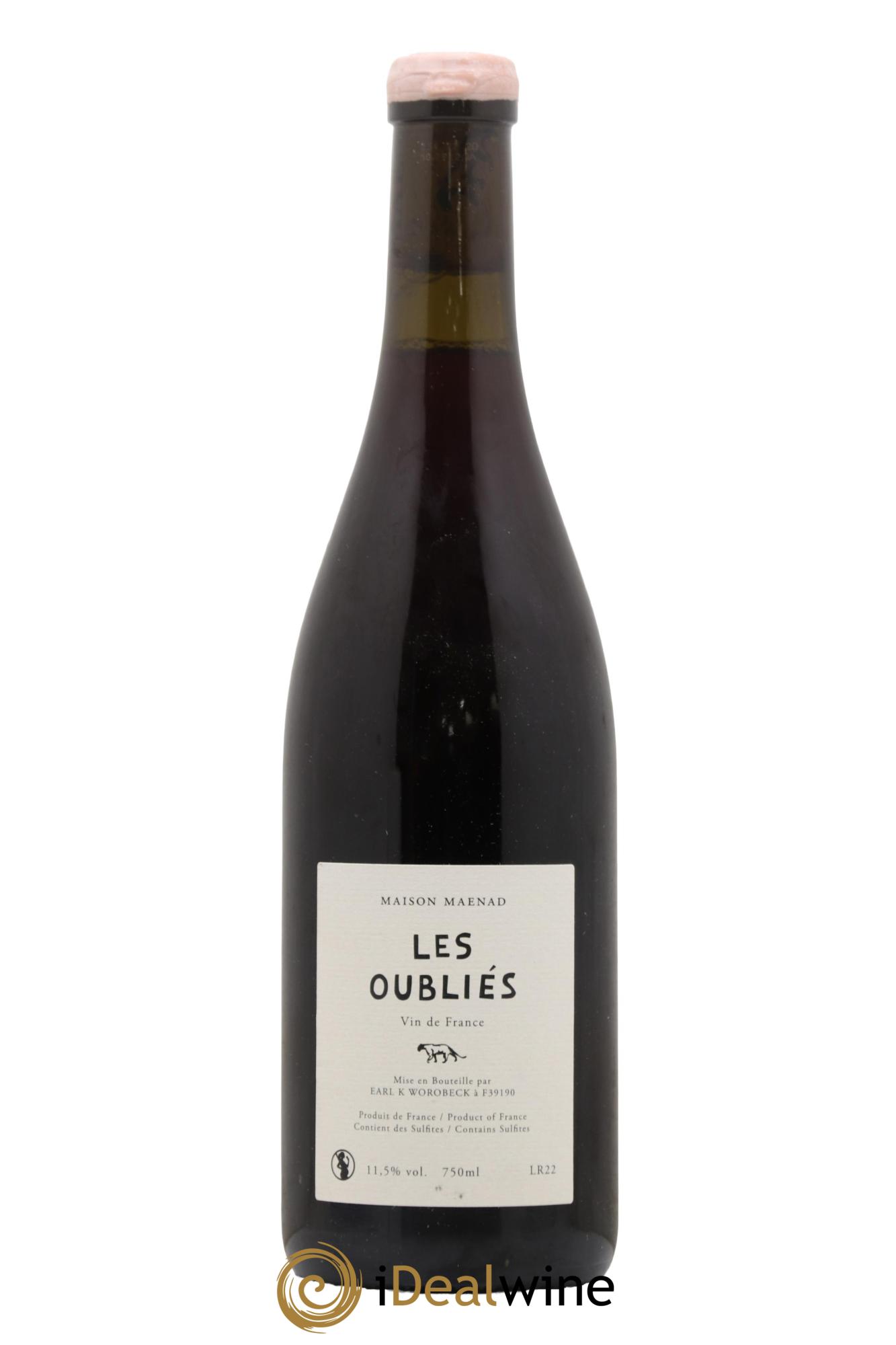 Vin de France Les Oublies Maison Maenad 2022 - Lot de 1 bouteille - 1