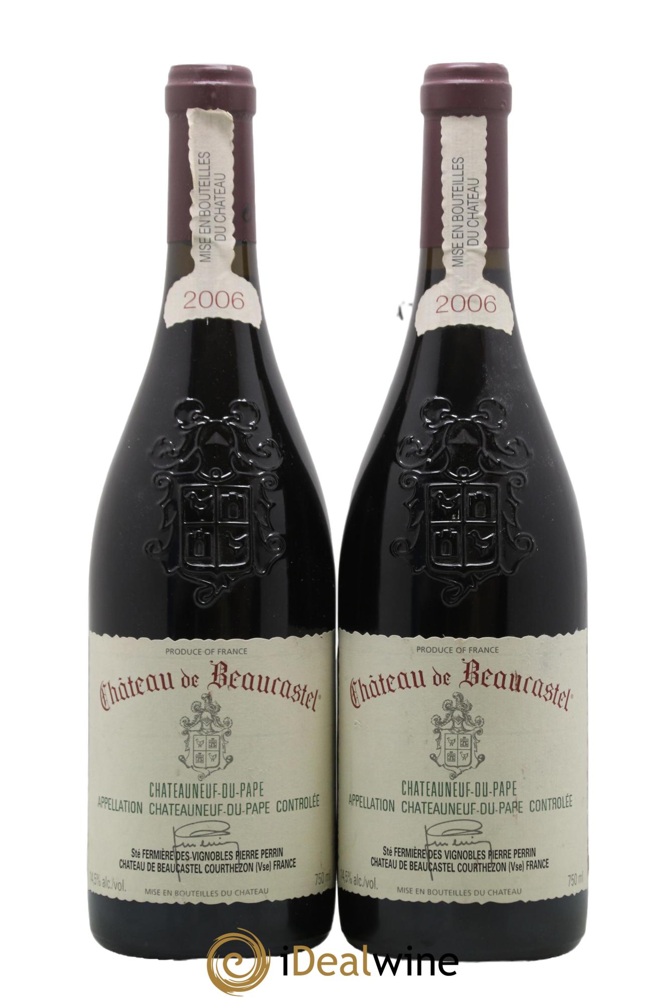 Châteauneuf-du-Pape Château de Beaucastel Famille Perrin 2006 - Lot de 2 bouteilles - 0