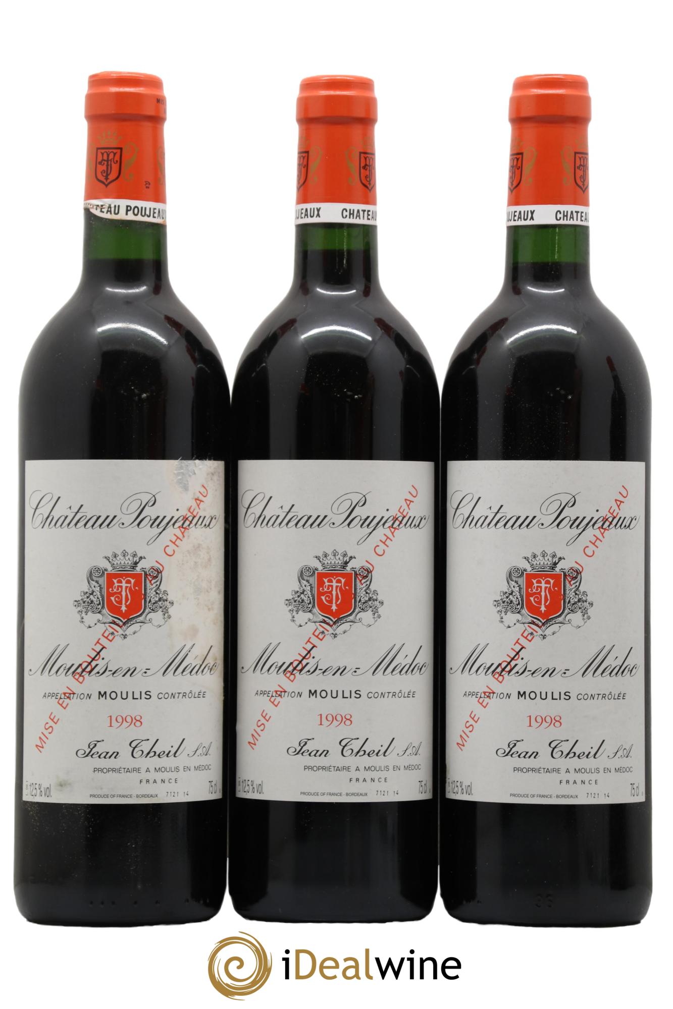 Château Poujeaux 1998 - Lot de 6 bouteilles - 1