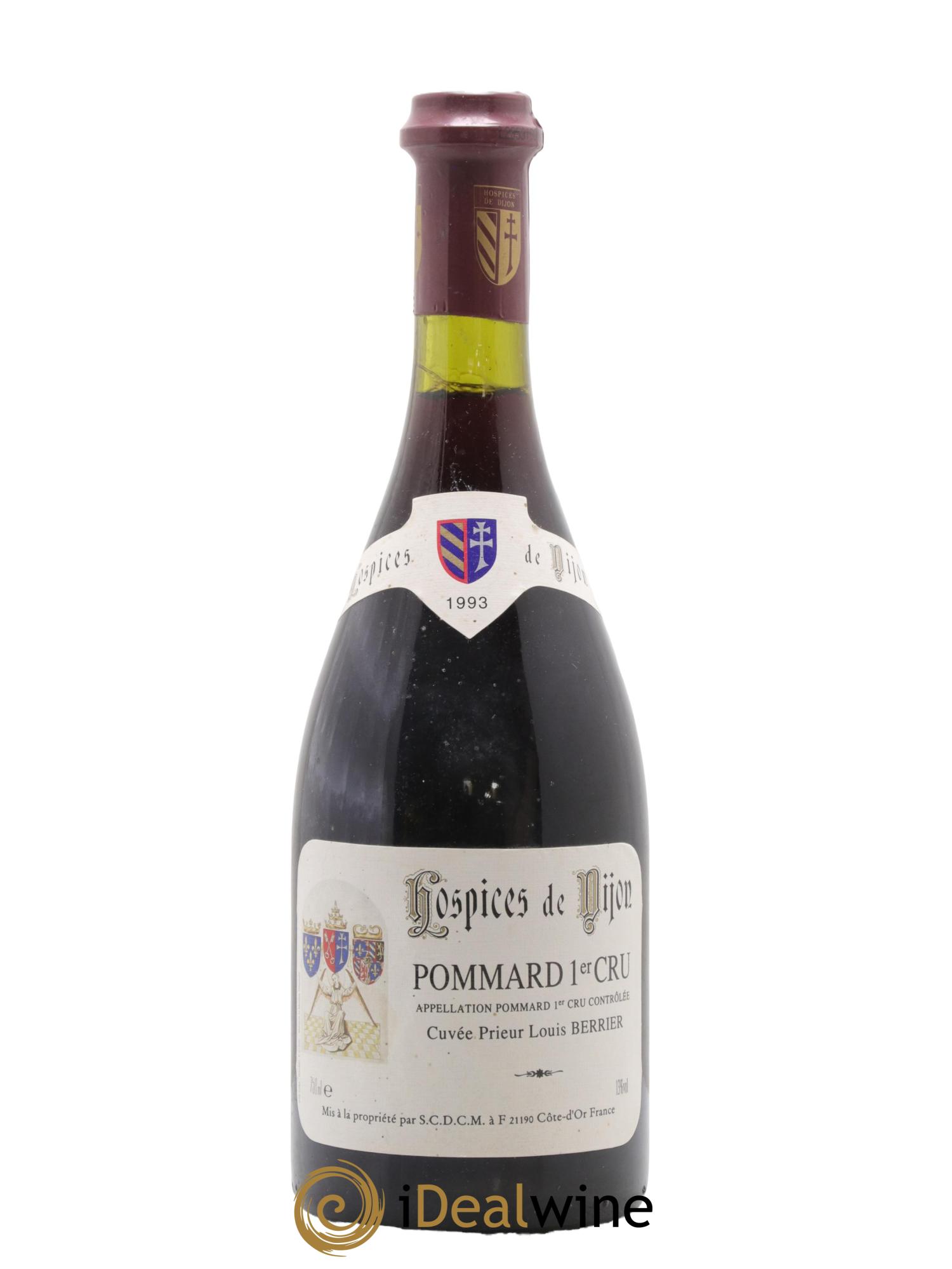 Pommard 1er Cru Hospices De Dijon Cuvee Prieur Louis Berrier 1993 - Lot de 1 bouteille - 0