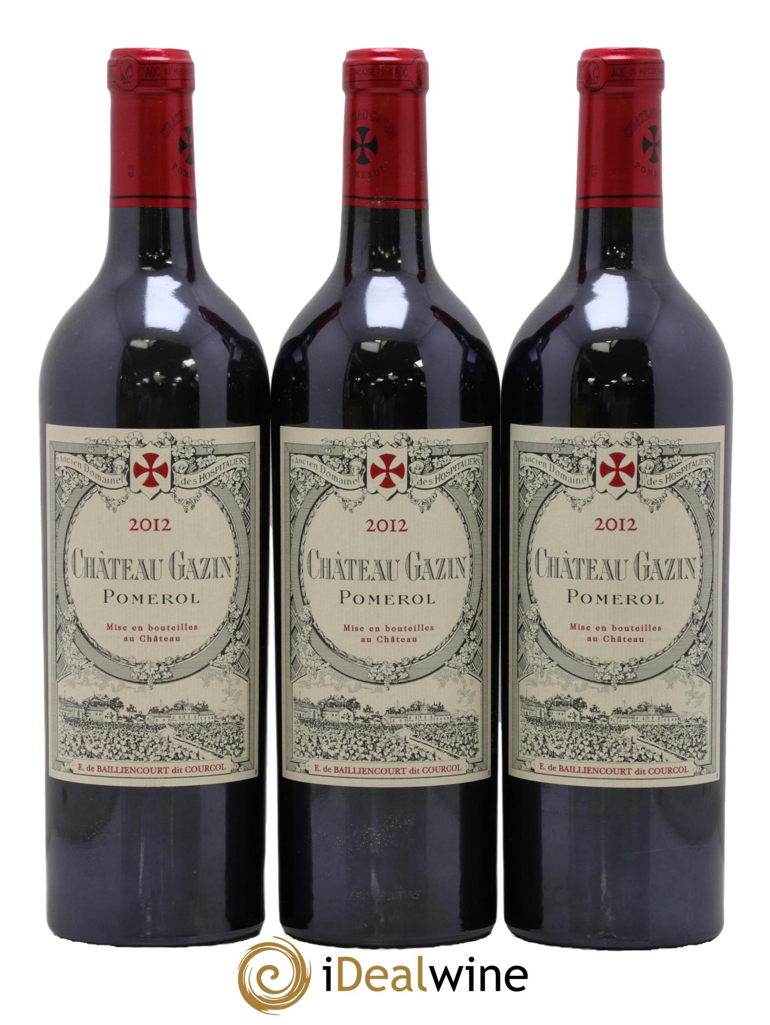 Château Gazin 2012 - Lot de 3 bouteilles - 0