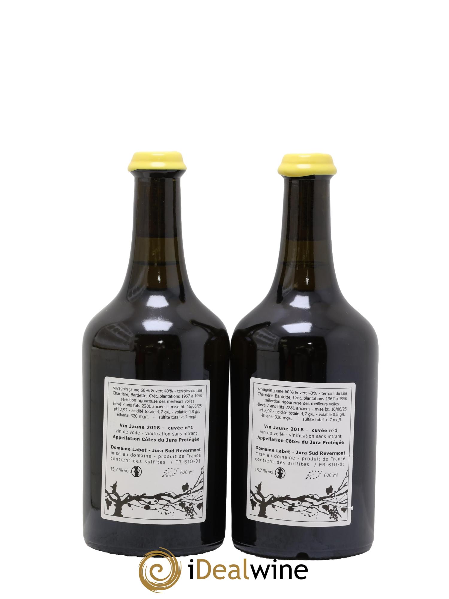 Côtes du Jura Vin Jaune Romain - Julien - Charline Labet 2018 - Lot de 2 clavelins - 1