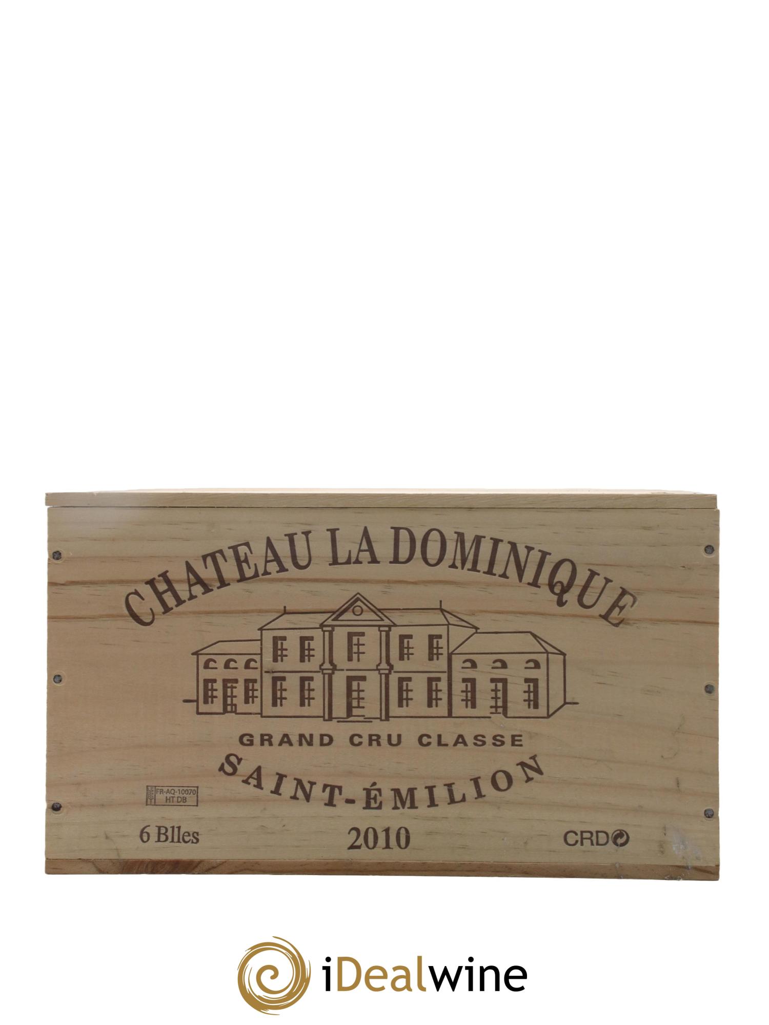 Château la Dominique Grand Cru Classé 2010 - Lotto di 6 bottiglie - 1