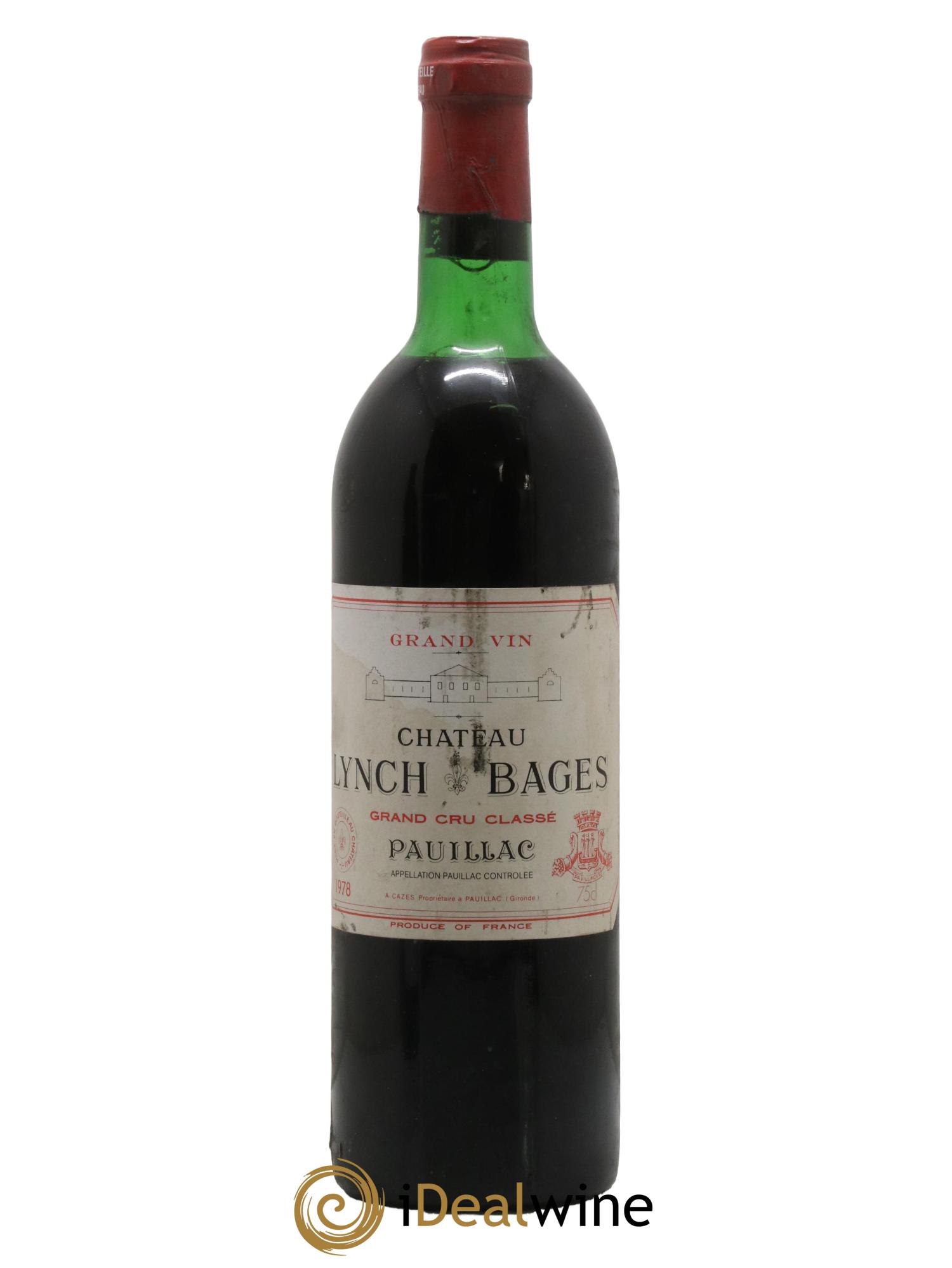 Château Lynch Bages 5ème Grand Cru Classé 1978 - Lot de 1 bouteille - 0
