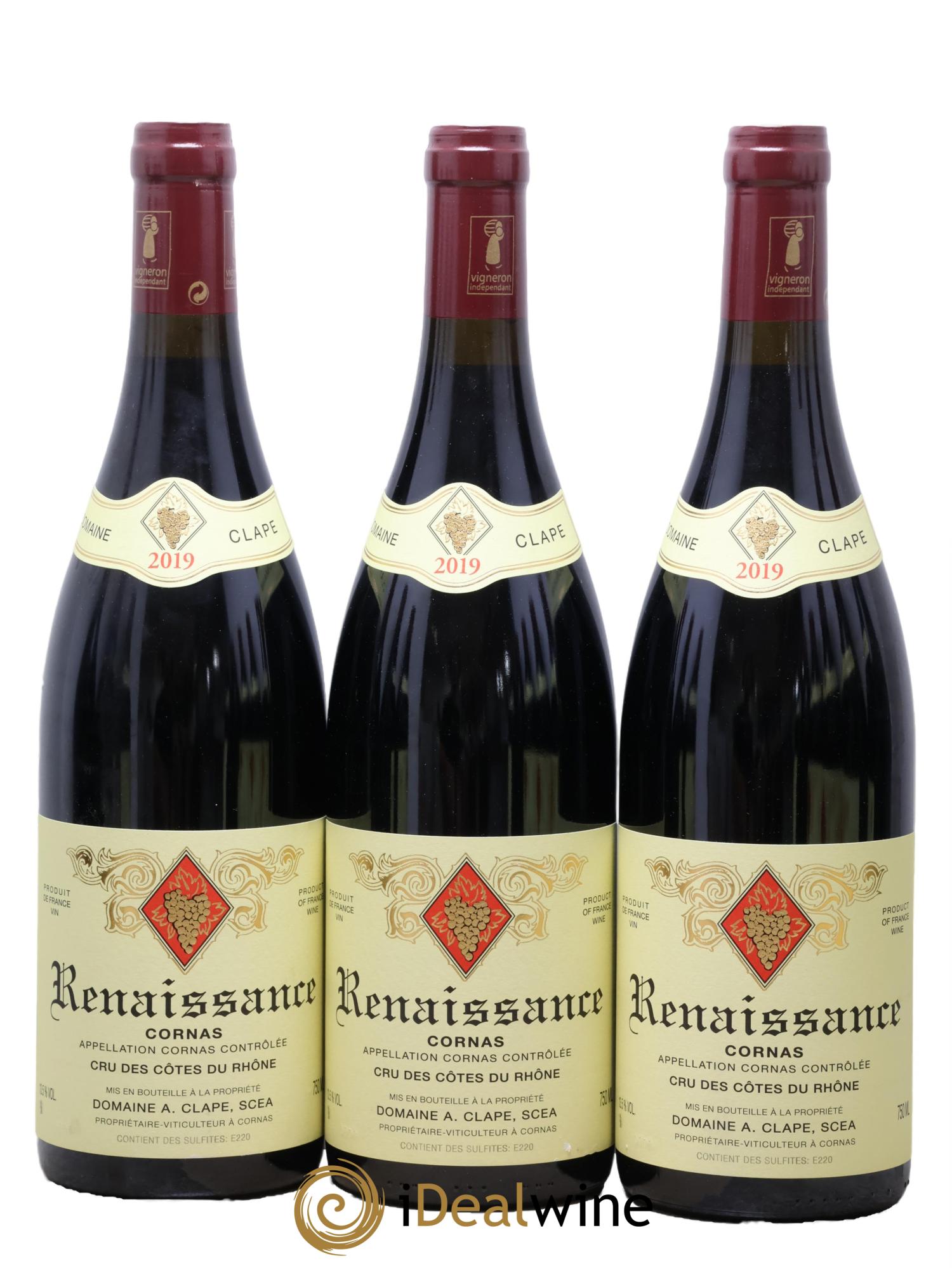 Cornas Renaissance Auguste Clape 2019 - Lotto di 3 bottiglie - 0
