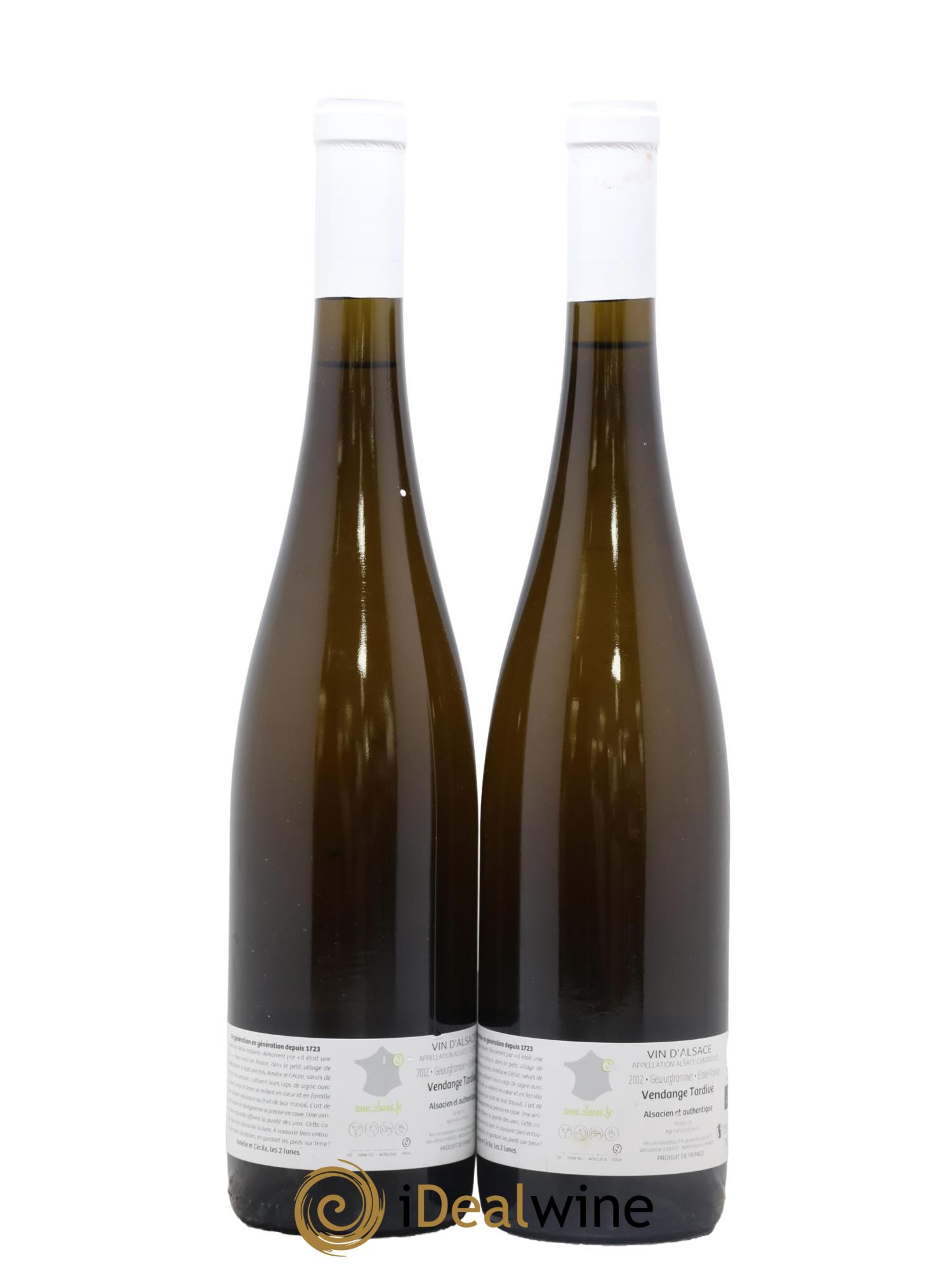 Alsace Gewurztraminer Vendanges Tardives Etoile Polaire Vignoble Les 2 Lunes 2012 - Lot de 2 bouteilles - 1