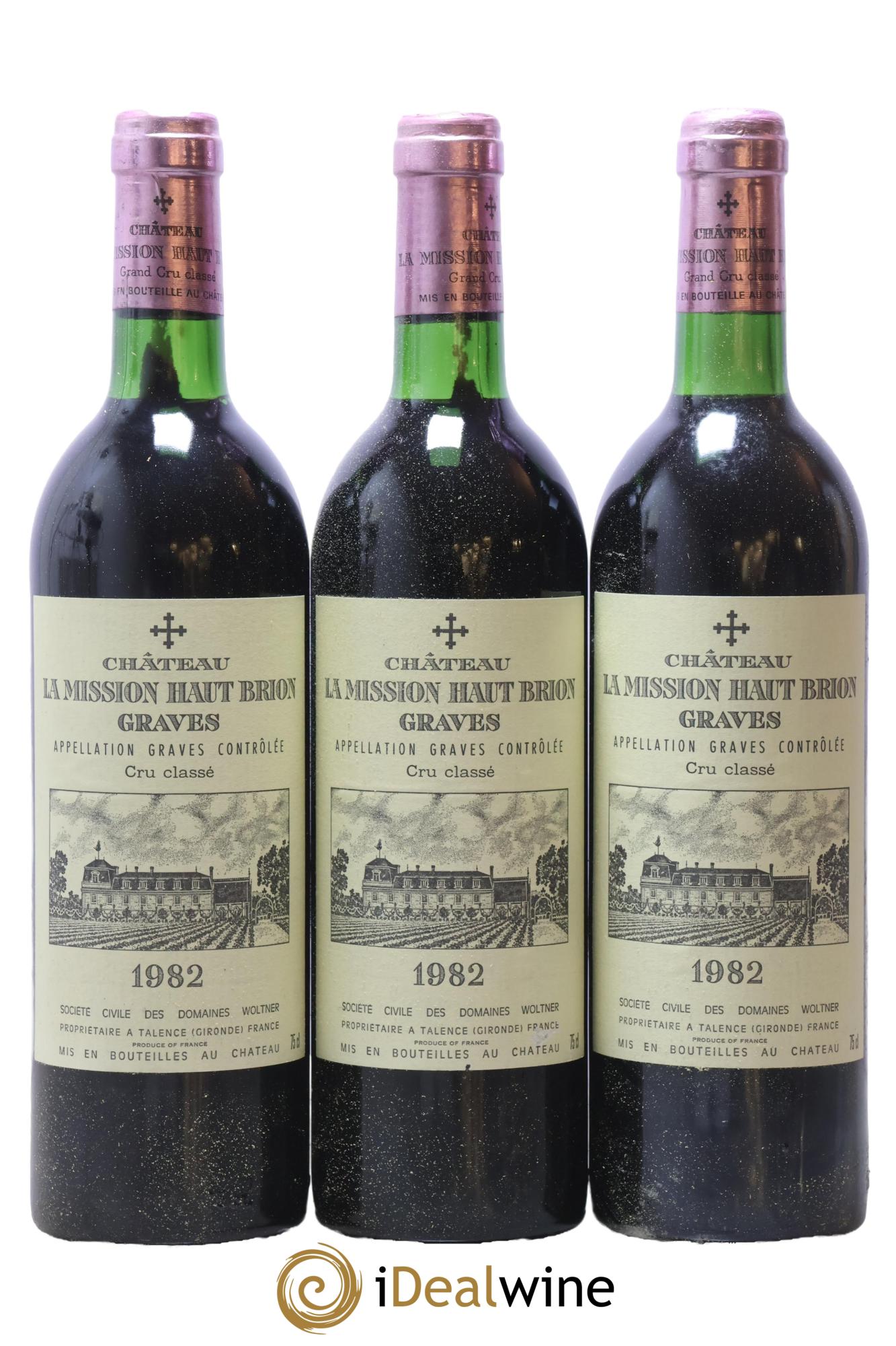 Château la Mission Haut-Brion Cru Classé de Graves 1982 - Lot of 3 bottles - 0