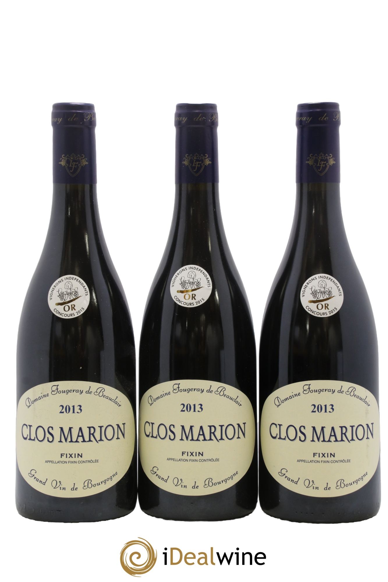 Fixin Clos Marion Fougeray de Beauclair 2013 - Lot de 3 bouteilles - 0