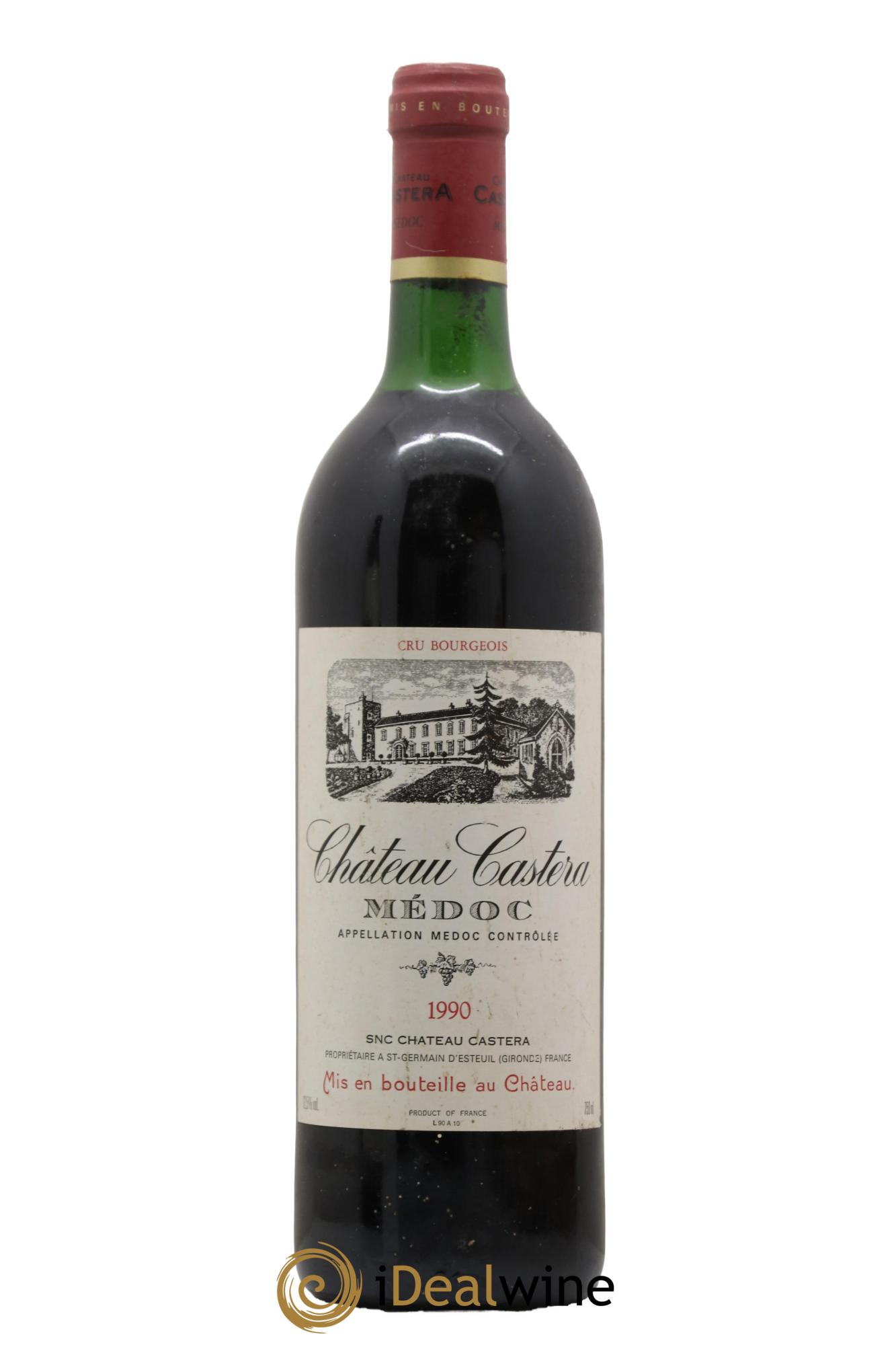 Château Castera Cru Bourgeois 1990 - Lot de 1 bouteille - 0