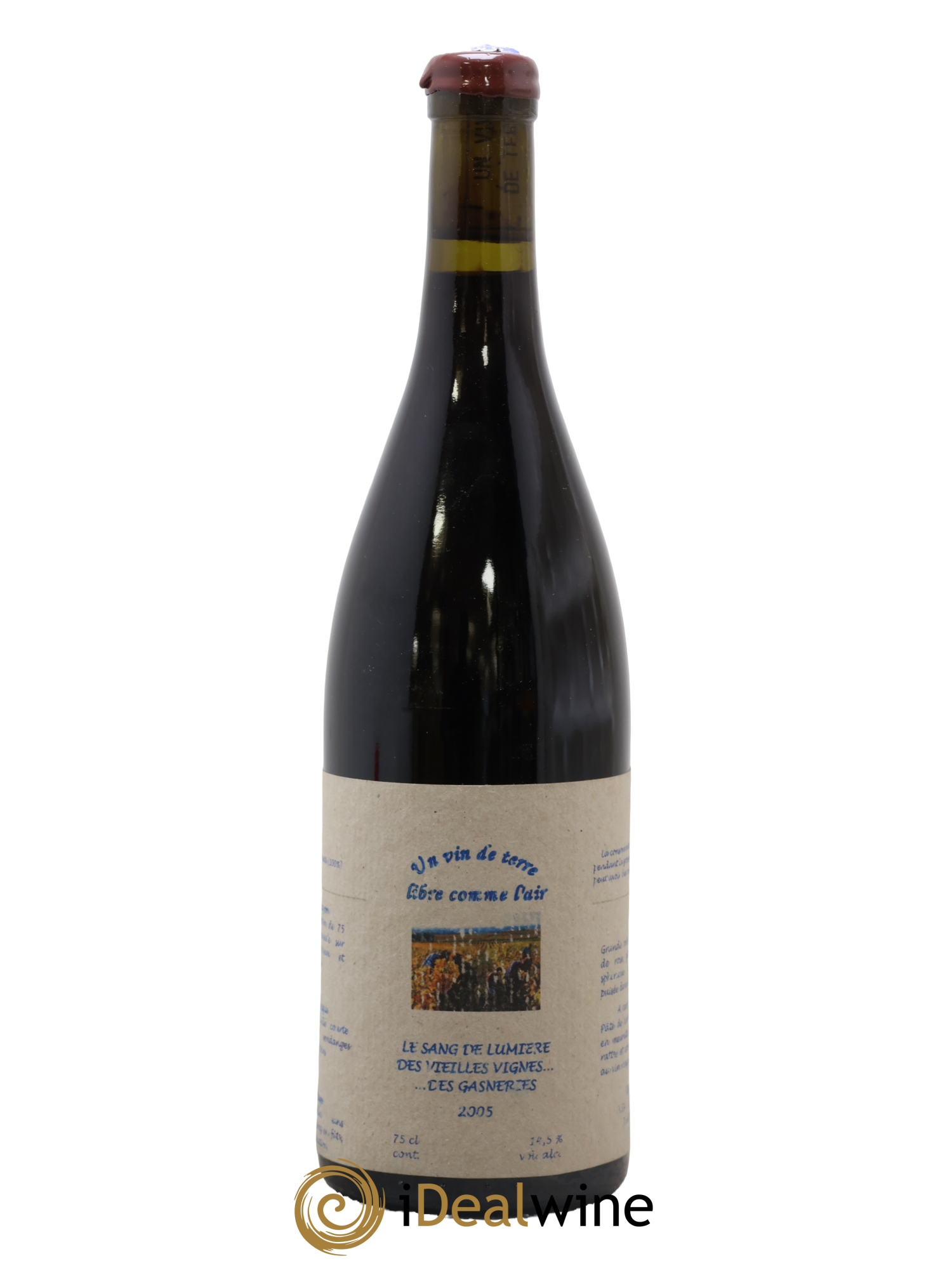 Vin de France Un vin de Terre Libre comme l'Air Le Sang de Lumière des Vieilles Vignes ... des Gasneries Josette Medau & Pierre Weyand 2005 - Lot of 1 bottle - 0