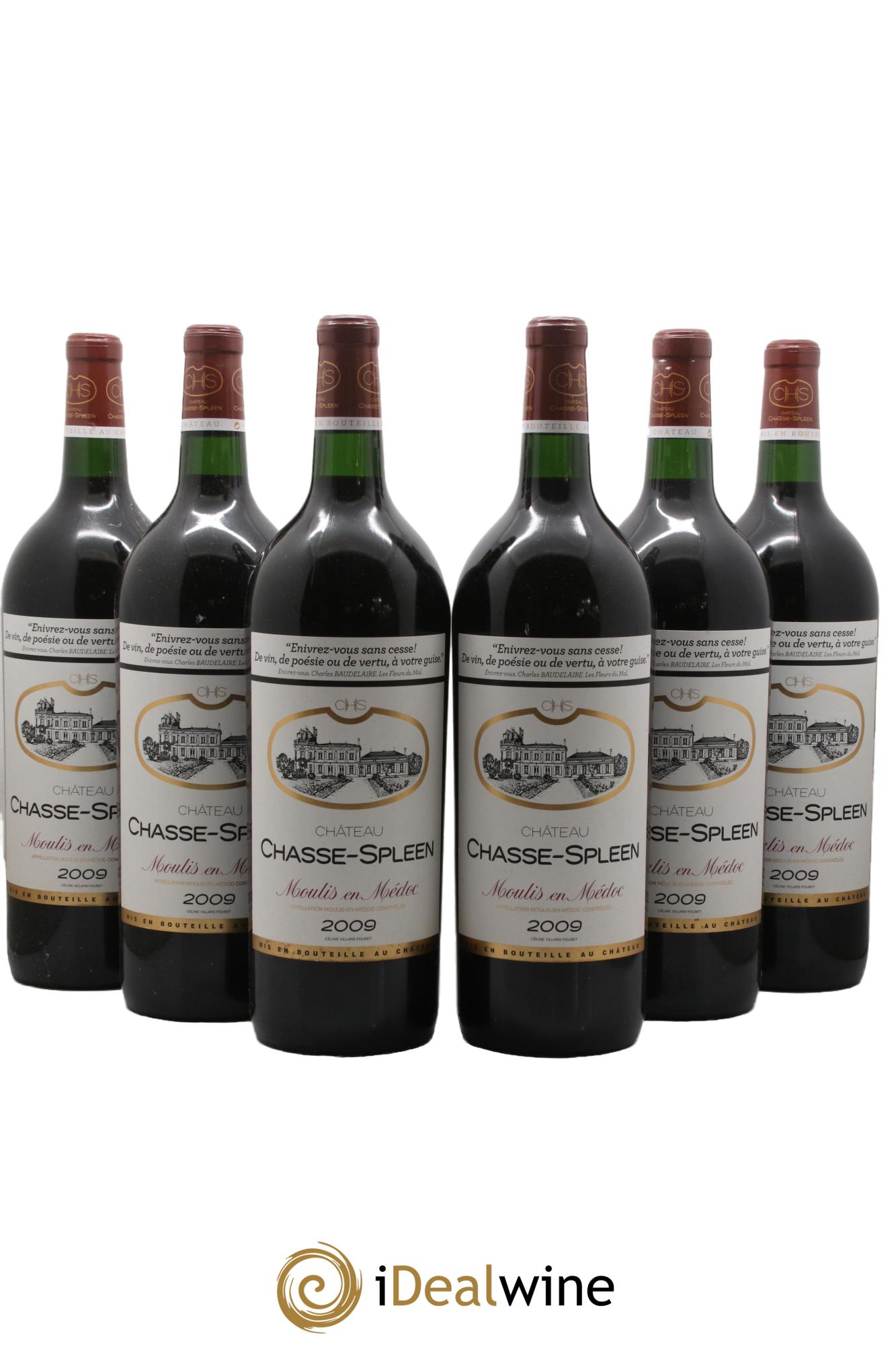 Château Chasse Spleen 2009 - Lotto di 6 magnum - 0