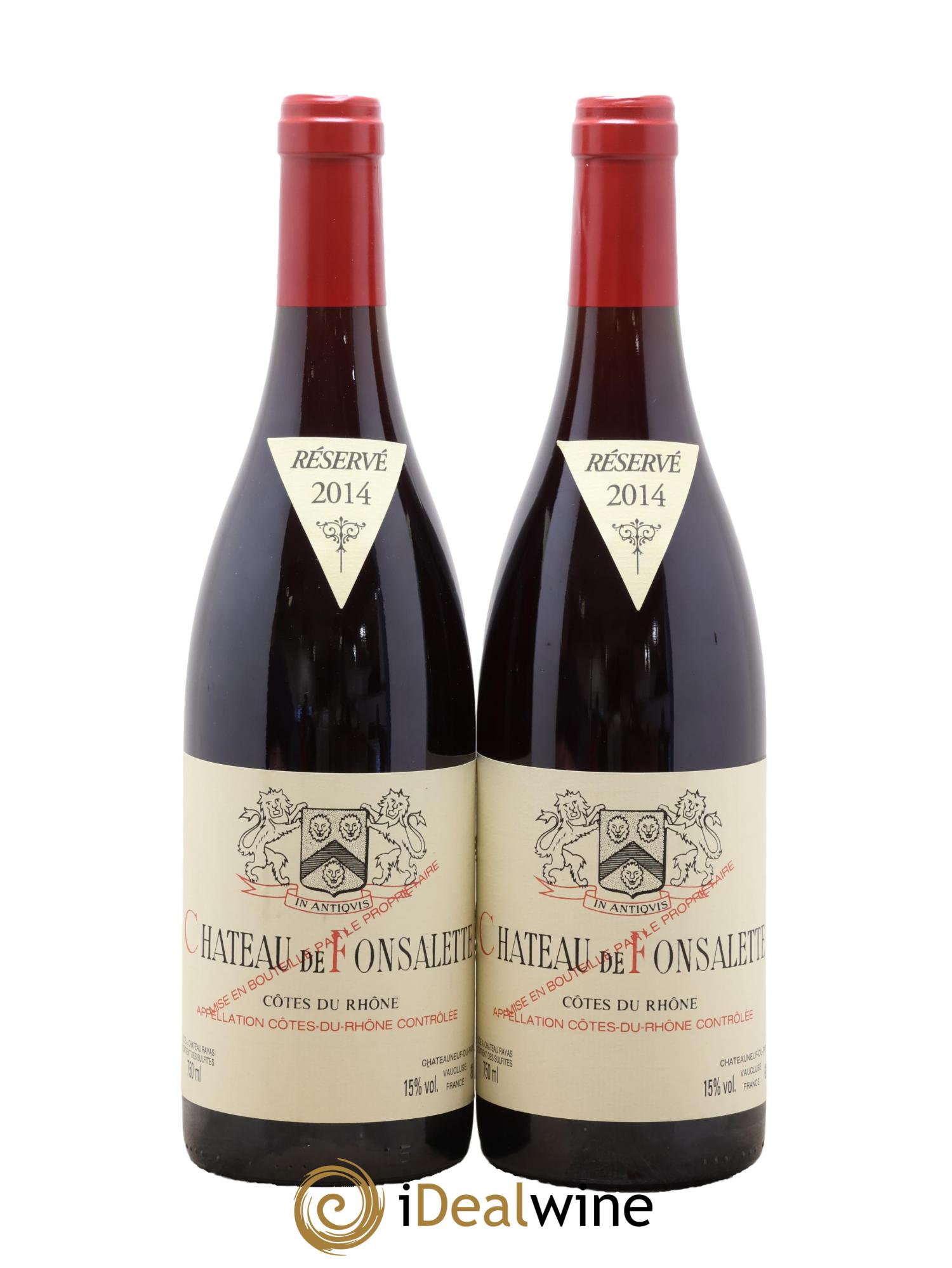 Côtes-du-Rhône Château de Fonsalette Emmanuel Reynaud 2014 - Lot de 2 bouteilles - 0