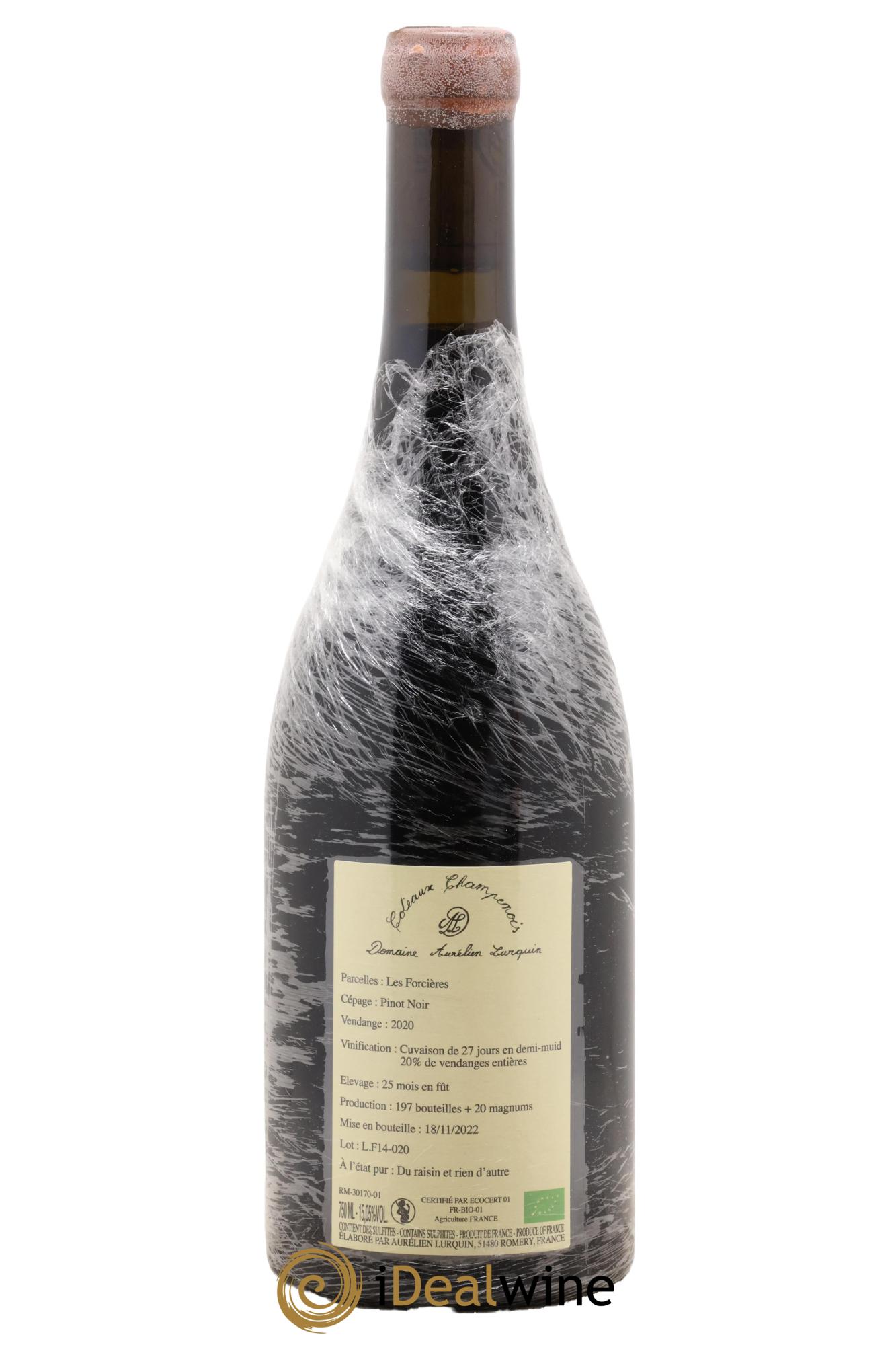Coteaux Champenois Les Forcières Pinot Aurélien Lurquin 2020 - Lot de 1 bouteille - 1
