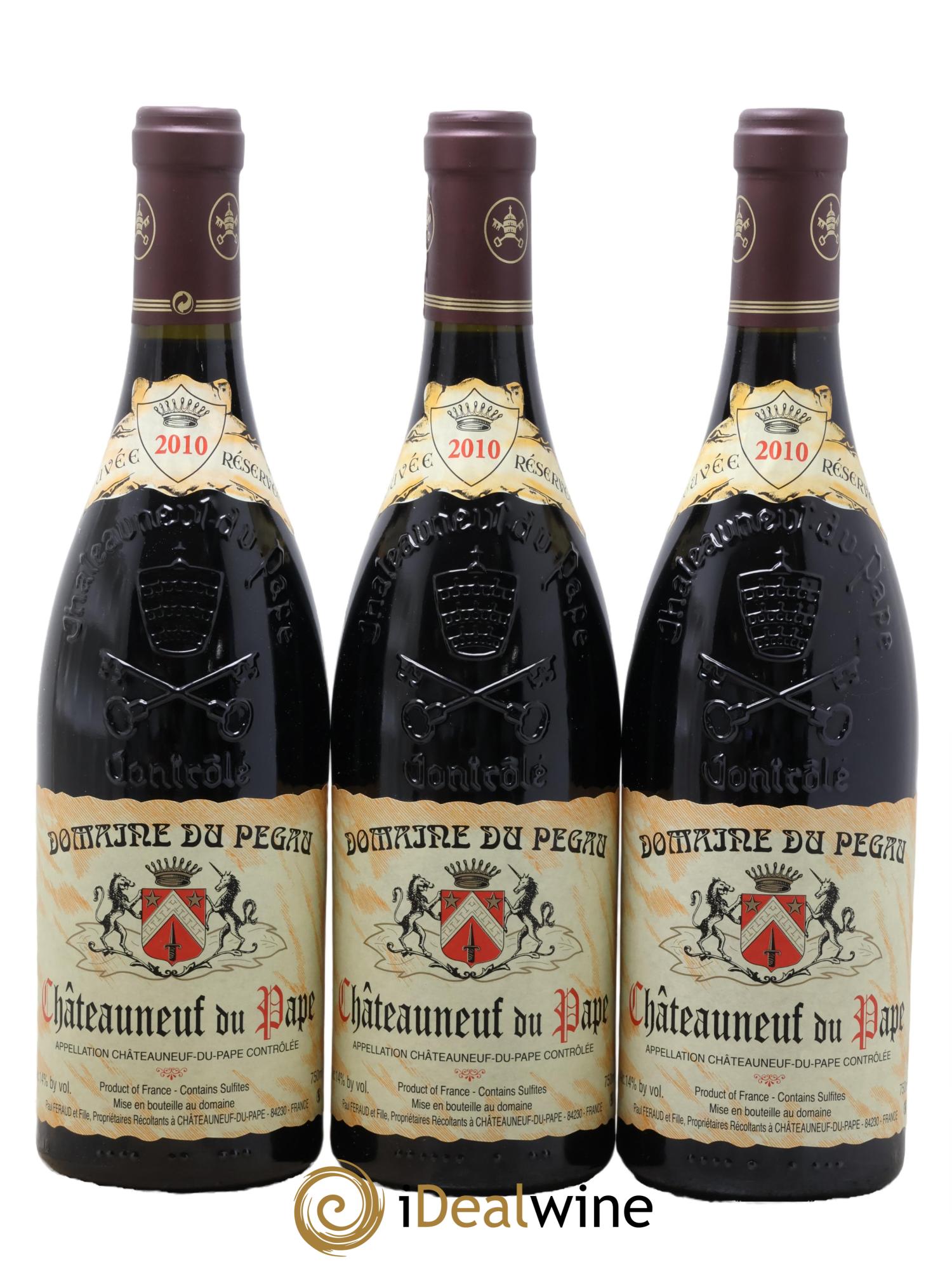 Châteauneuf-du-Pape Domaine du Pégau Cuvée Réservée Paul et Laurence Féraud 2010 - Lotto di 3 bottiglie - 0