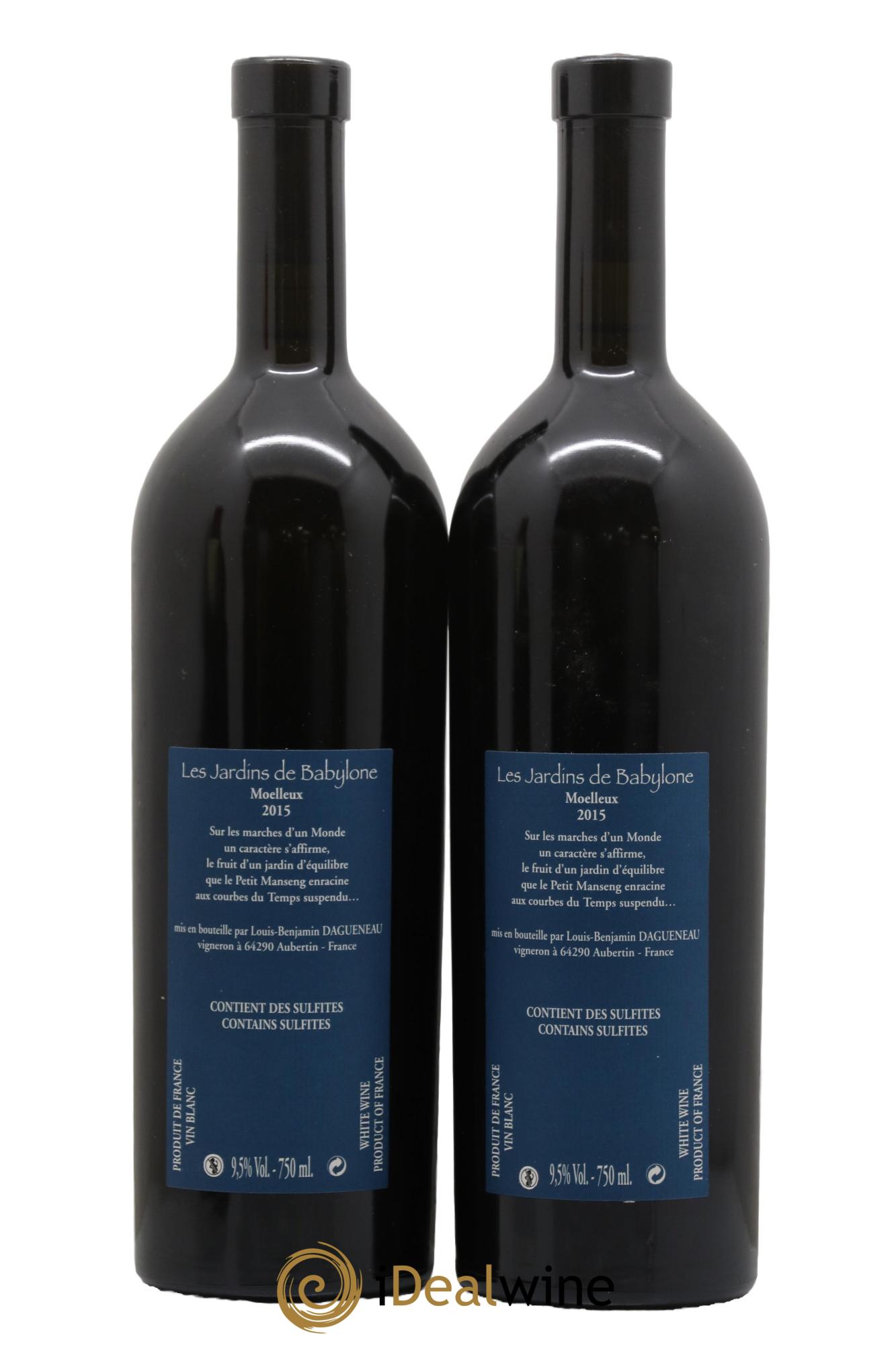 Vin de France (anciennement Jurançon) Jardins de Babylone Didier Dagueneau 2015 - Lot de 2 bouteilles - 1