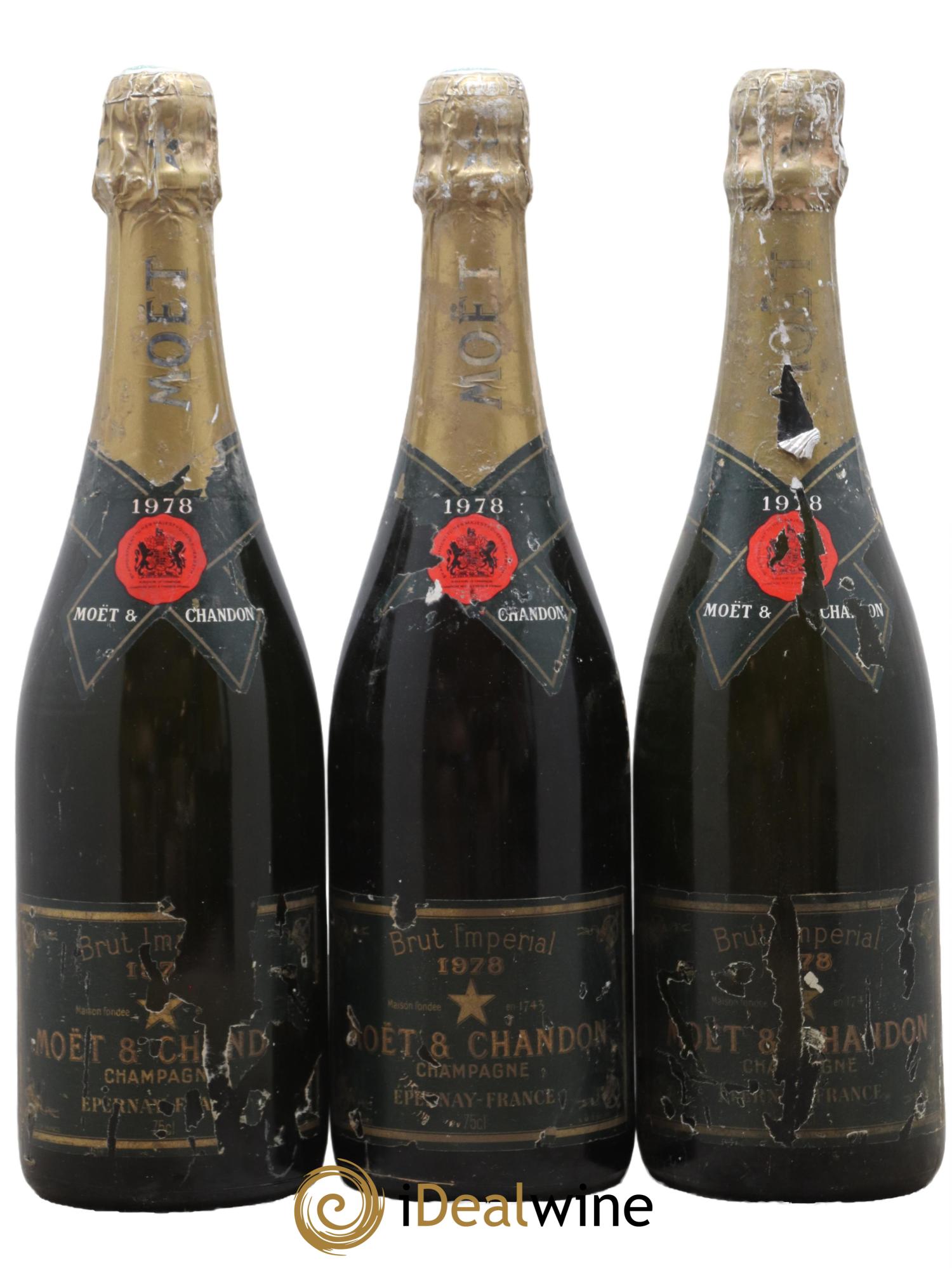Impérial Brut Moët et Chandon 1978 - Lot de 3 bouteilles - 0