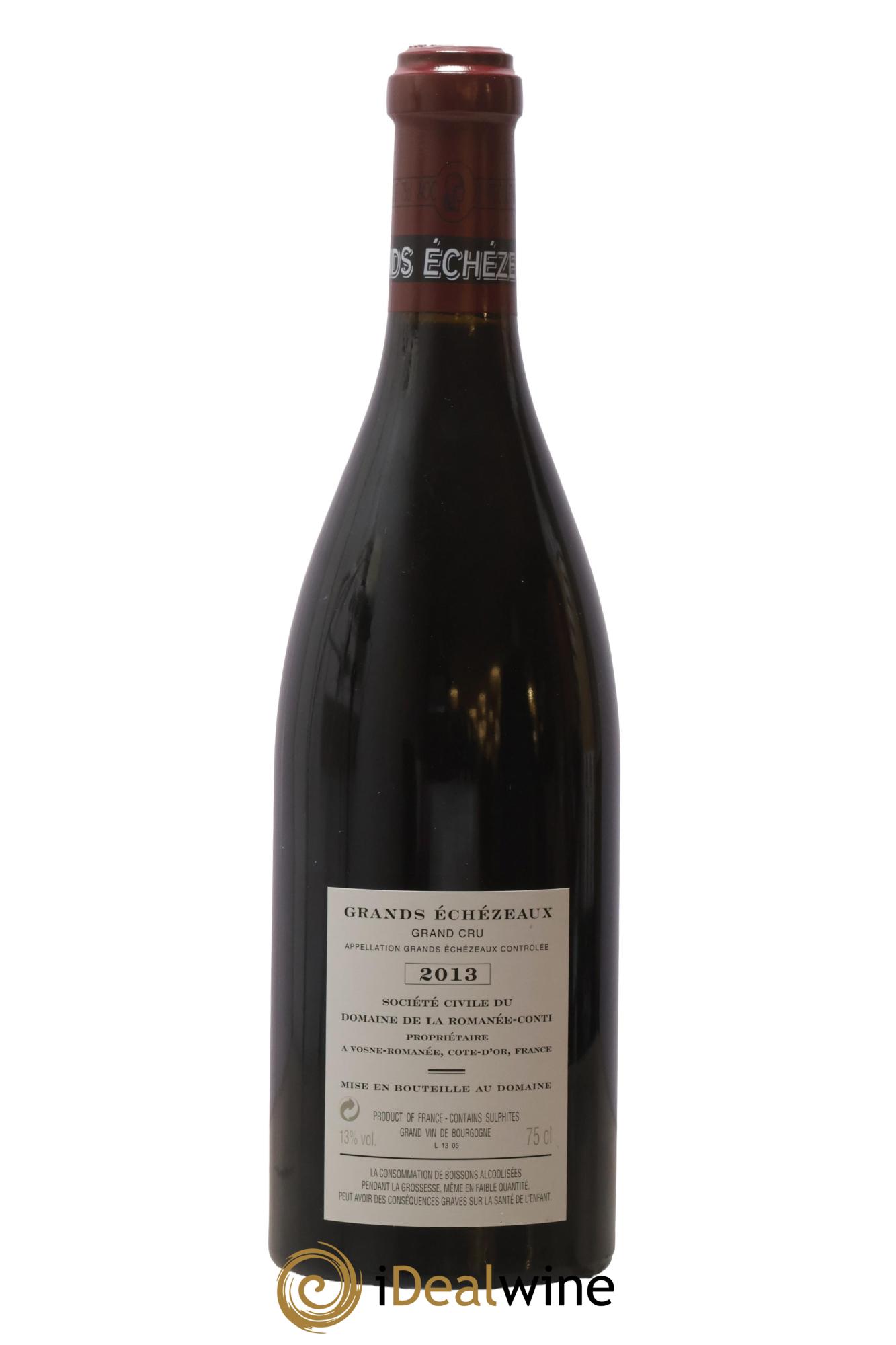 Grands-Echezeaux Grand Cru Domaine de la Romanée-Conti 2013 - Lotto di 1 bottiglia - 1
