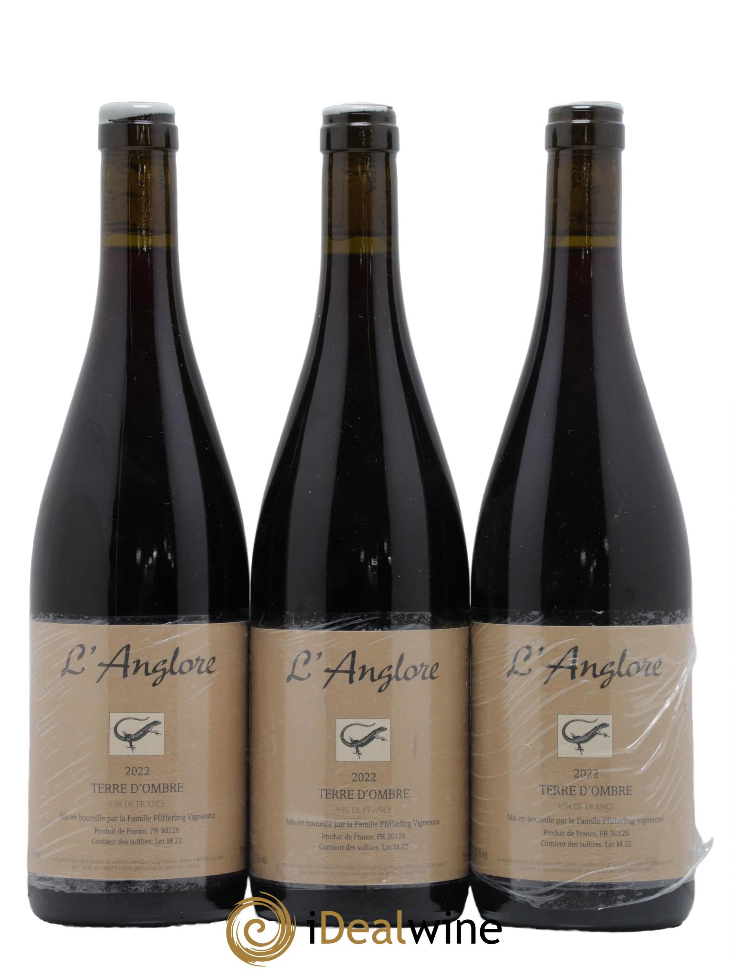 Vin de France Terre d'Ombre L'Anglore 2022 - Lot de 3 bouteilles - 0