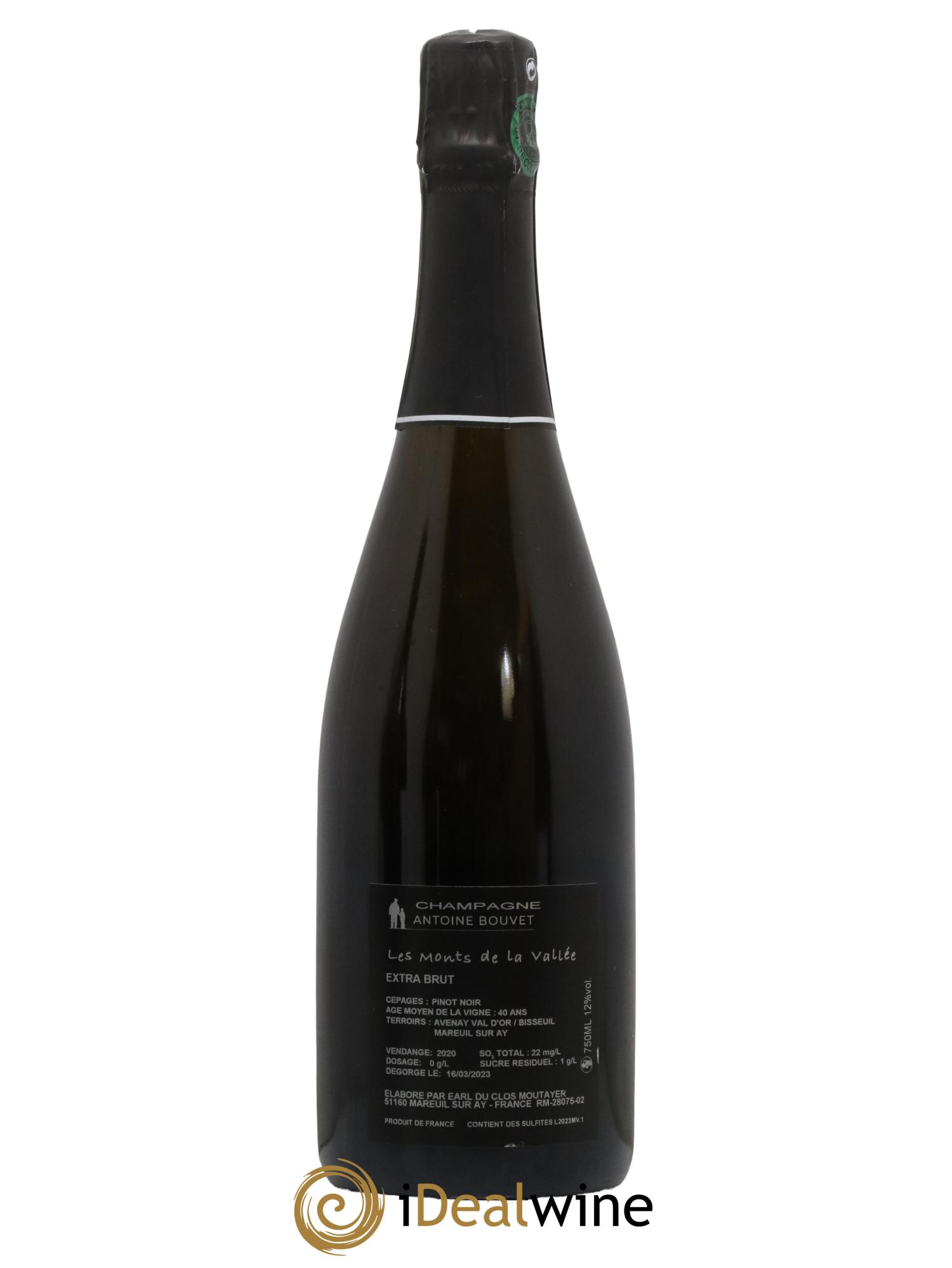 Les Monts de la Vallée Blanc de Noirs Brut Antoine Bouvet 2020 - Lot de 1 bouteille - 1