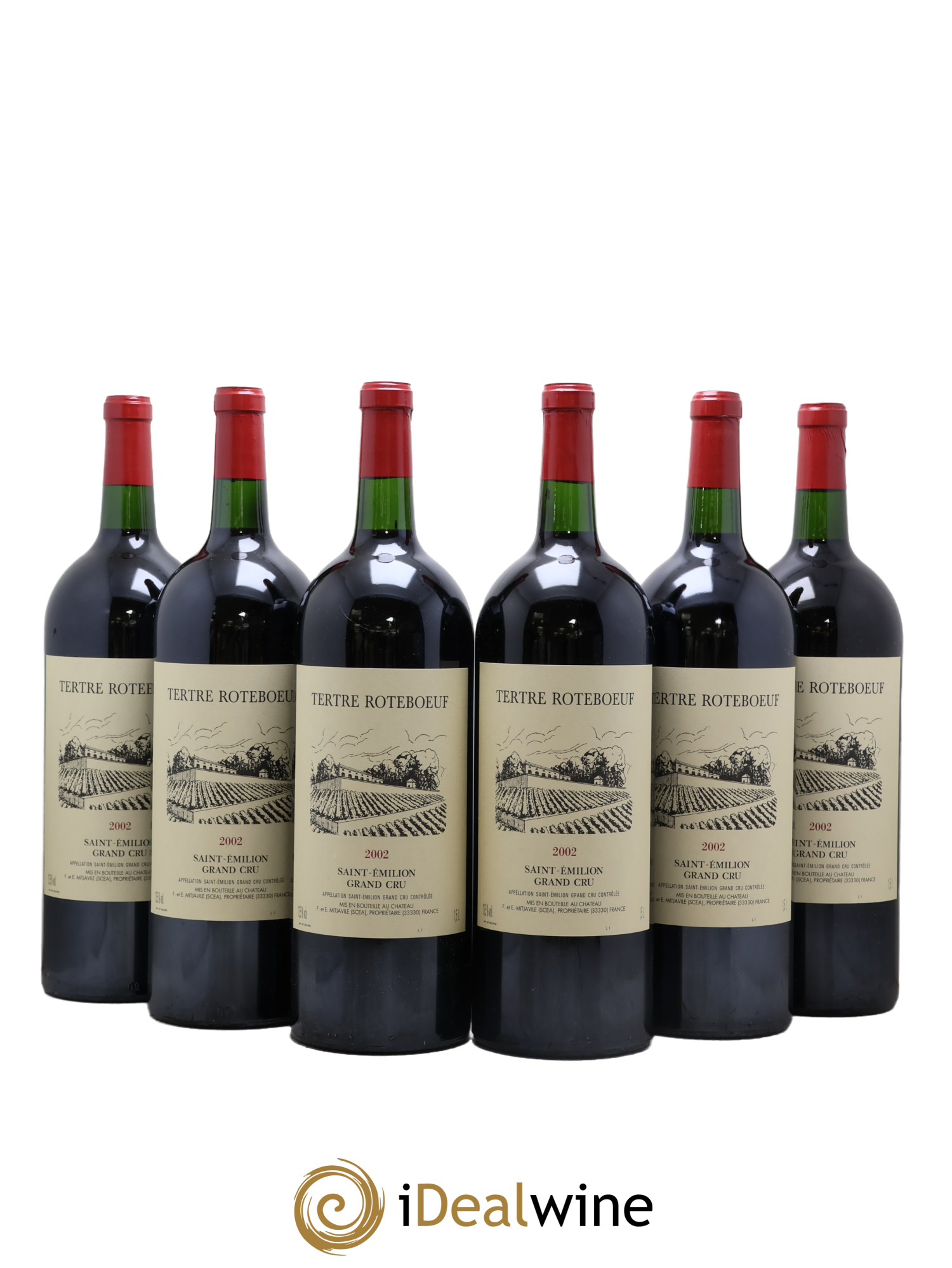 Château Tertre Roteboeuf 2002 - Lotto di 6 magnum - 0