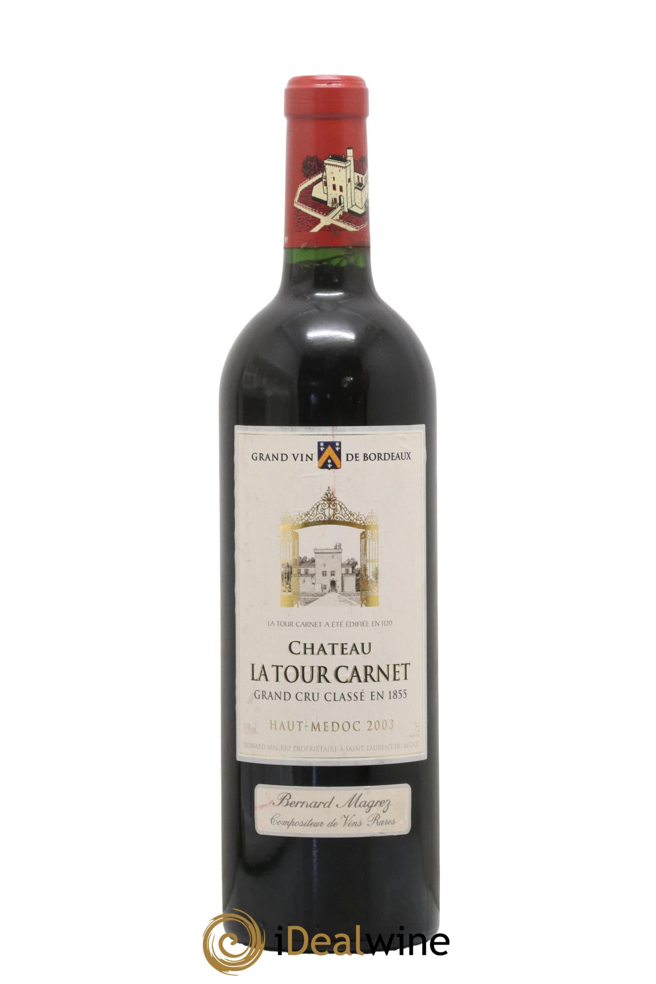 Château la Tour Carnet 4ème Grand Cru Classé 2003 - Lot of 1 bottle - 0