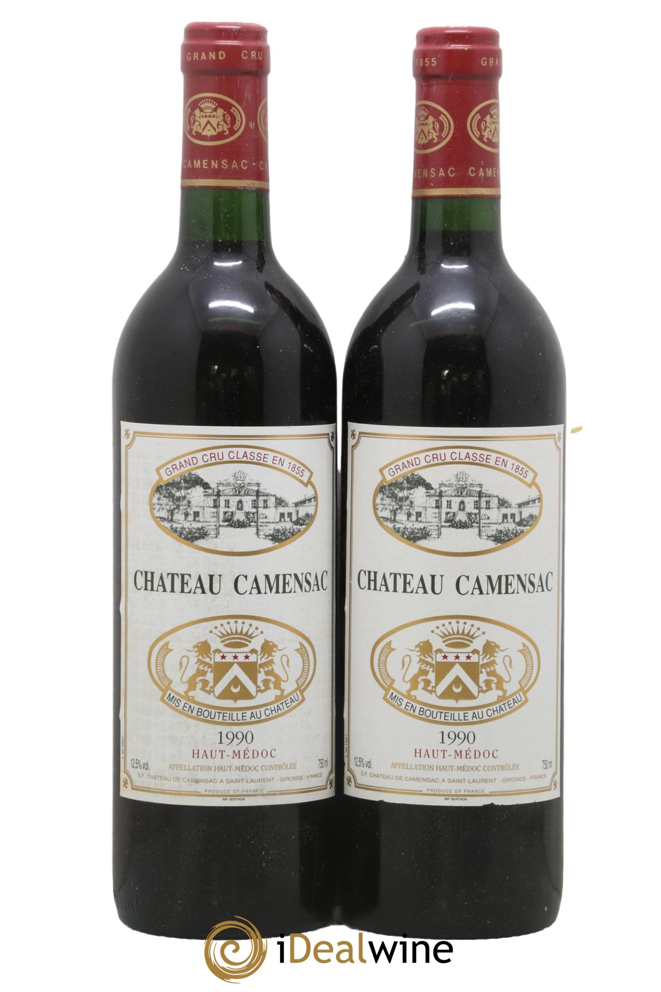Château Camensac 5ème Grand Cru Classé 1990 - Posten von 2 Flaschen - 0