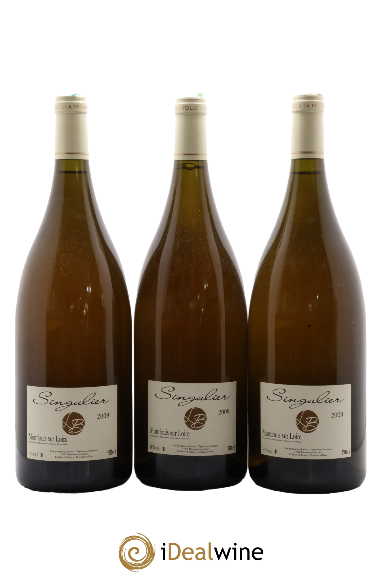 Montlouis-sur-Loire Clos aux Renards Singulier Lise et Bertrand Jousset 2009 - Lot of 3 magnums - 0