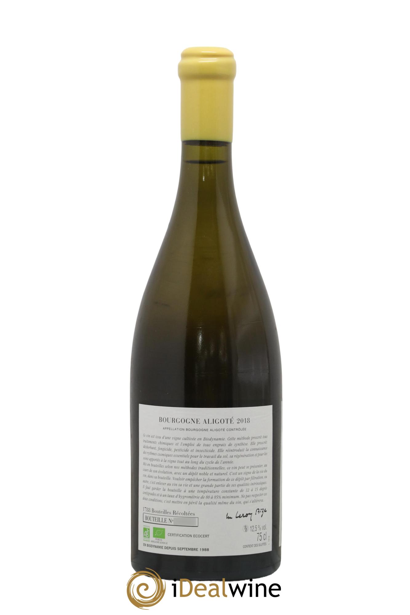 Bourgogne Aligoté Sous Chatelet d'Auvenay (Domaine) 2018 - Lot de 1 bouteille - 1