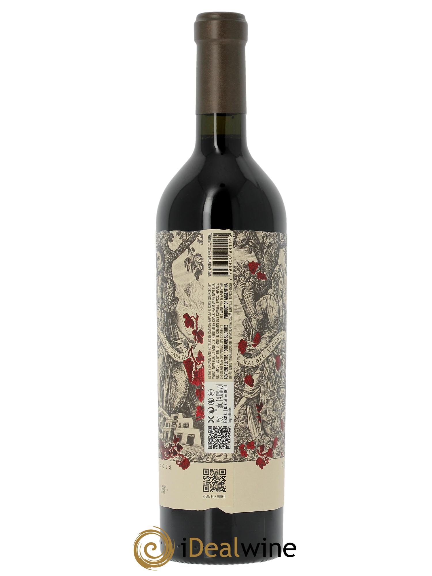 Mendoza Catena Zapata Malbec Argentino  2022 - Lot de 1 bouteille - 2
