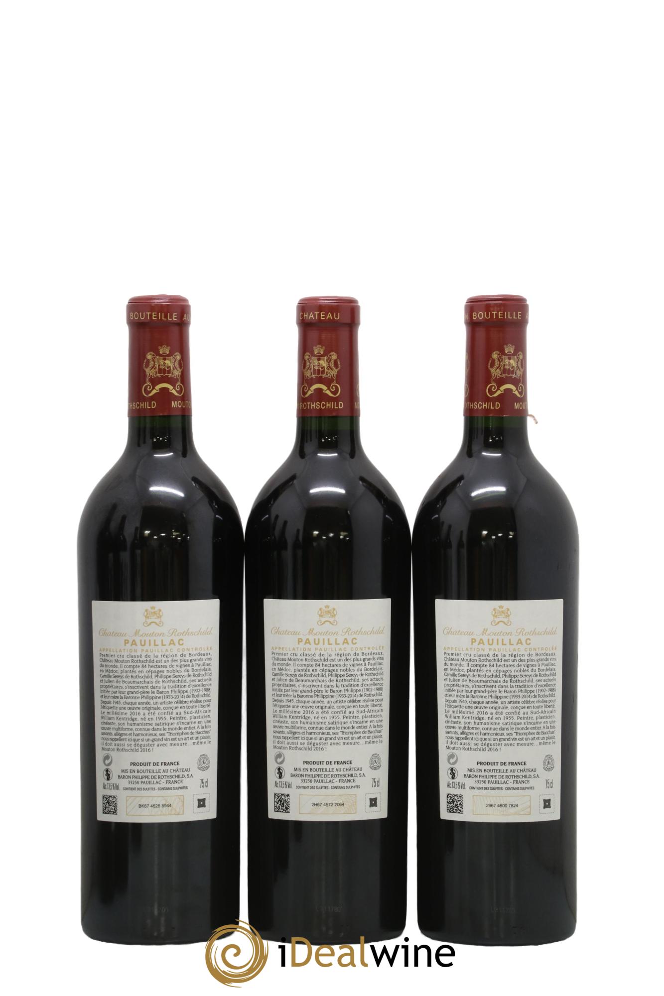 Château Mouton Rothschild 1er Grand Cru Classé 2016 - Lotto di 6 bottiglie - 3