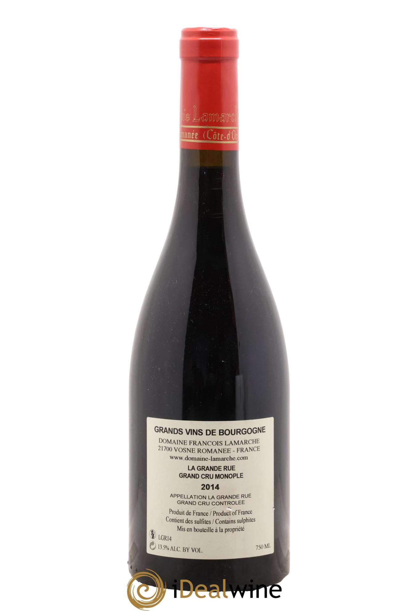 La Grande Rue Grand Cru Lamarche (Domaine) 2014 - Lot de 1 bouteille - 1