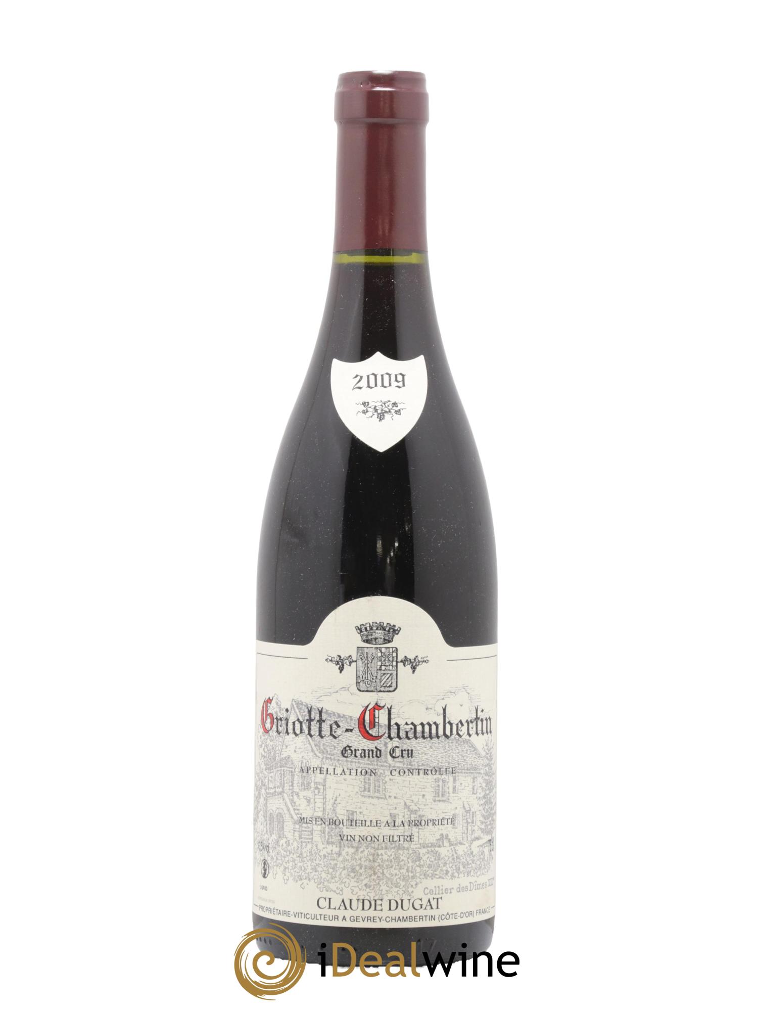 Griotte-Chambertin Grand Cru Claude Dugat 2009 - Lot de 1 bouteille - 0