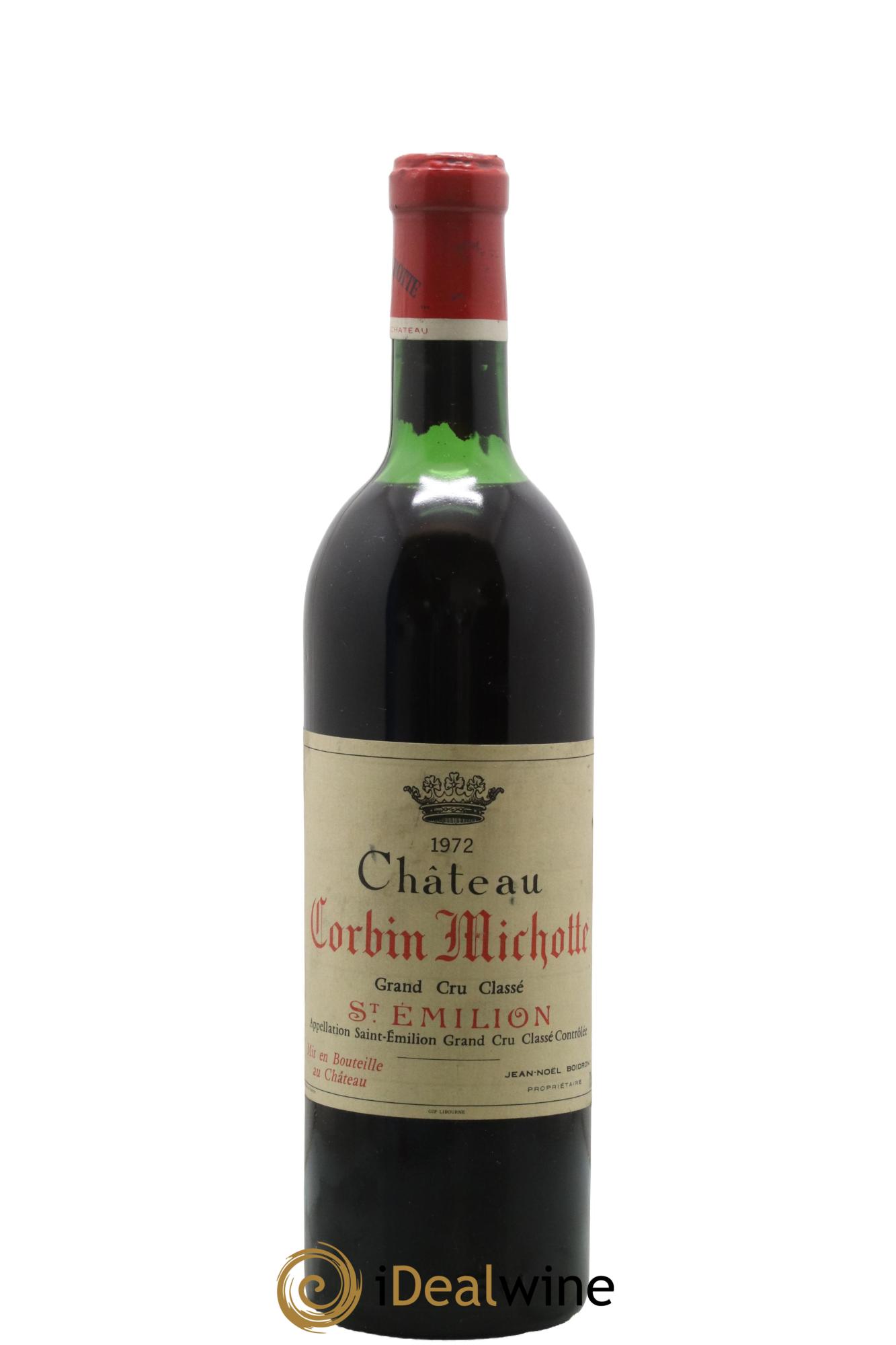 Château Corbin Michotte Grand Cru Classé 1972 - Lot de 1 bouteille - 0