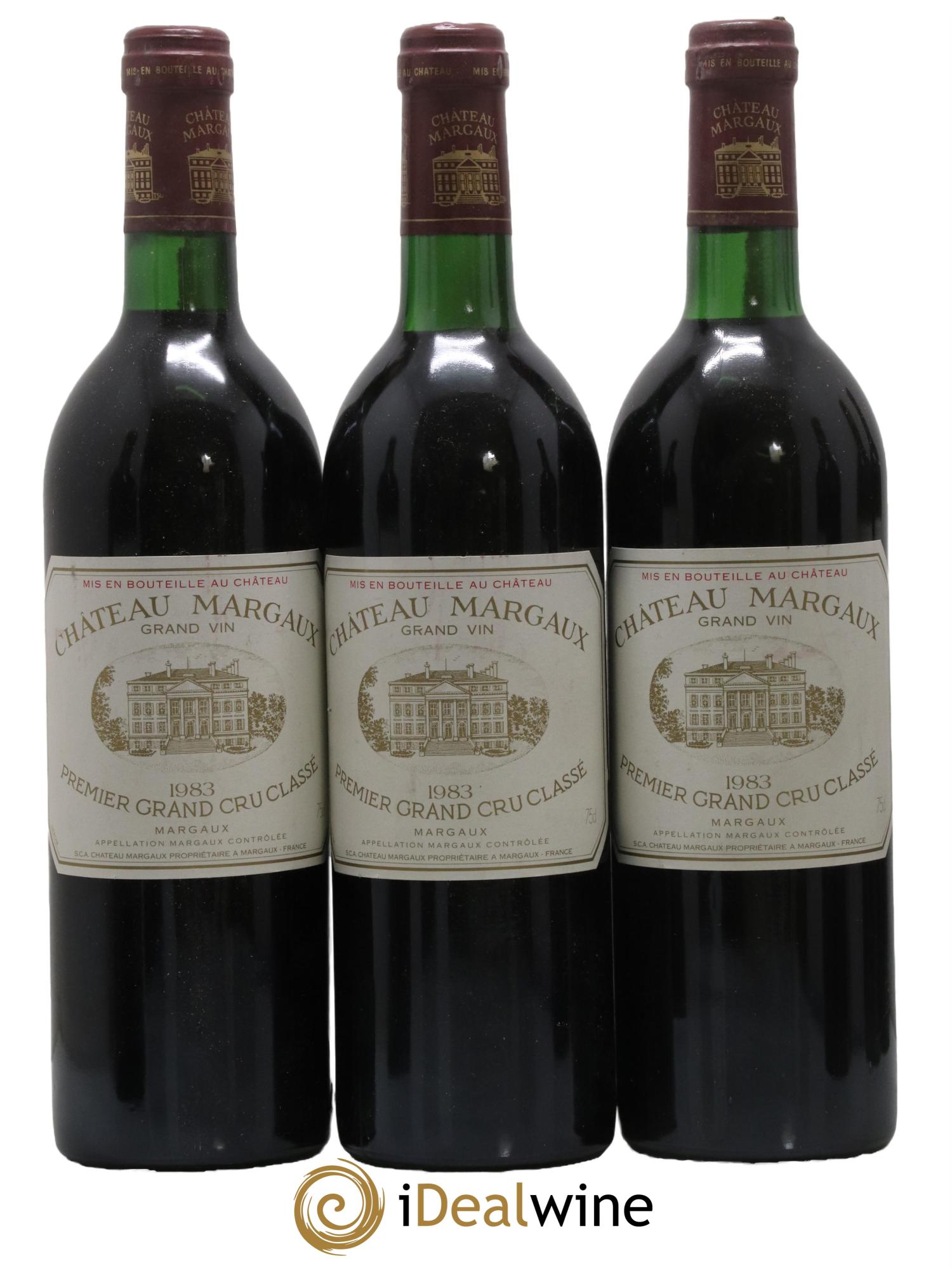 Château Margaux 1er Grand Cru Classé 1983 - Lot de 3 bouteilles - 0