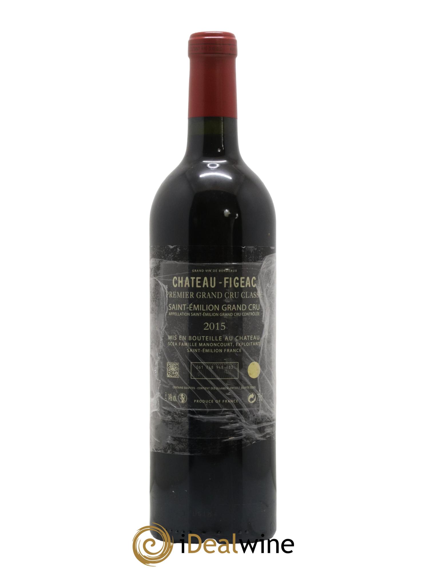 Château Figeac 1er Grand Cru Classé A 2015 - Lot de 1 bouteille - 1