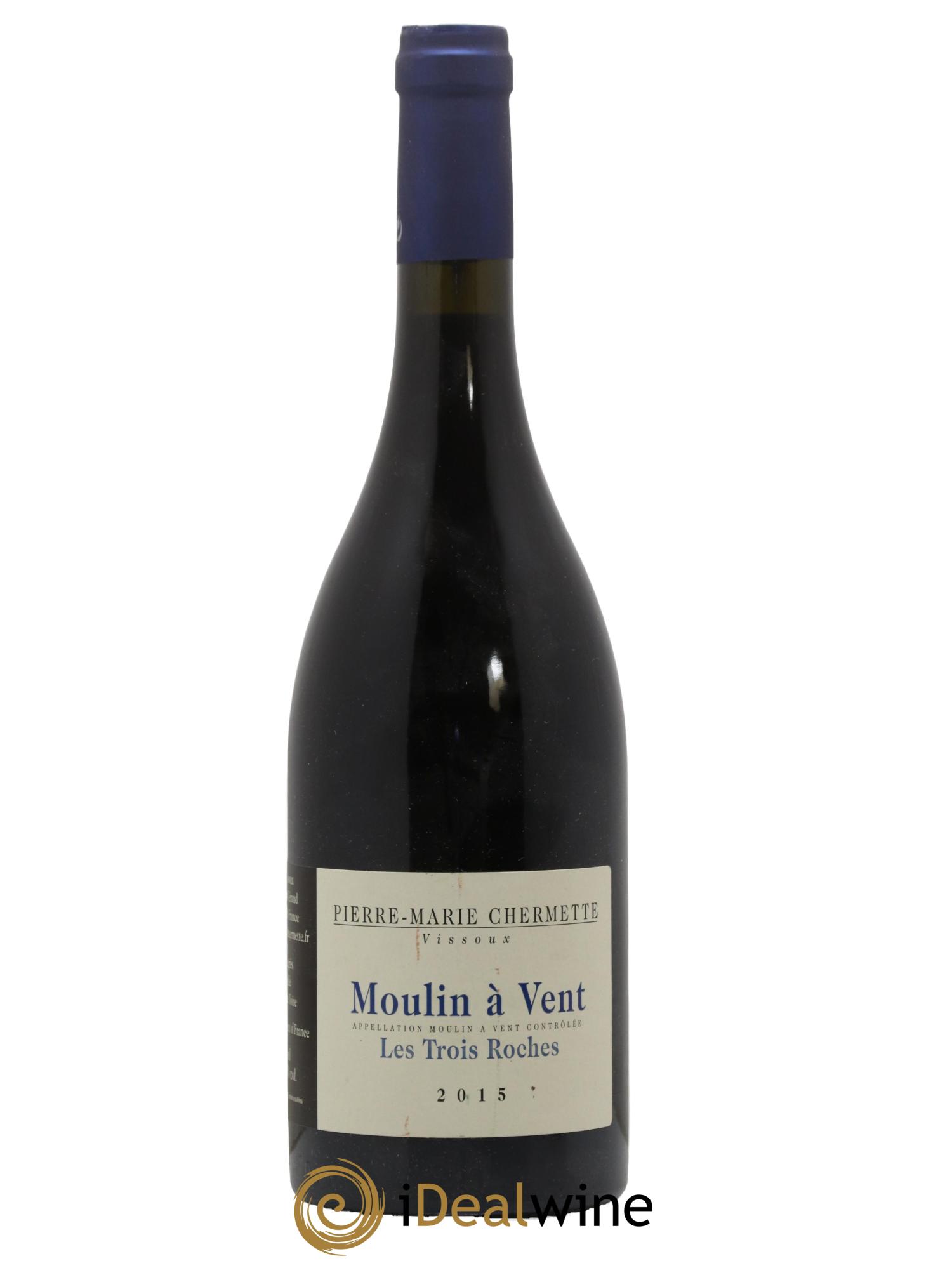 Moulin-à-Vent Les Trois Roches Domaine du Vissoux - P-M. Chermette 2015 - Lot de 1 bouteille - 0