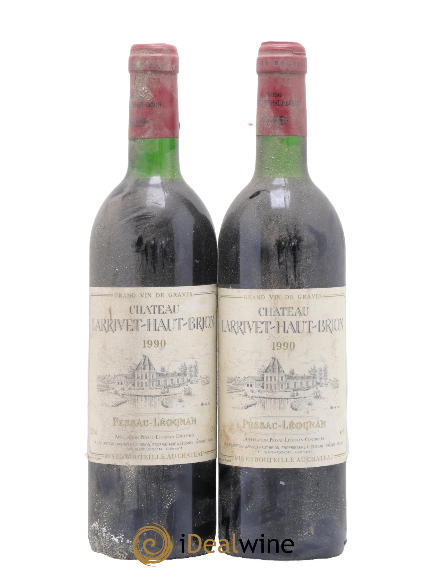 Château Larrivet Haut-Brion 1990 - Lot de 2 bouteilles - 0