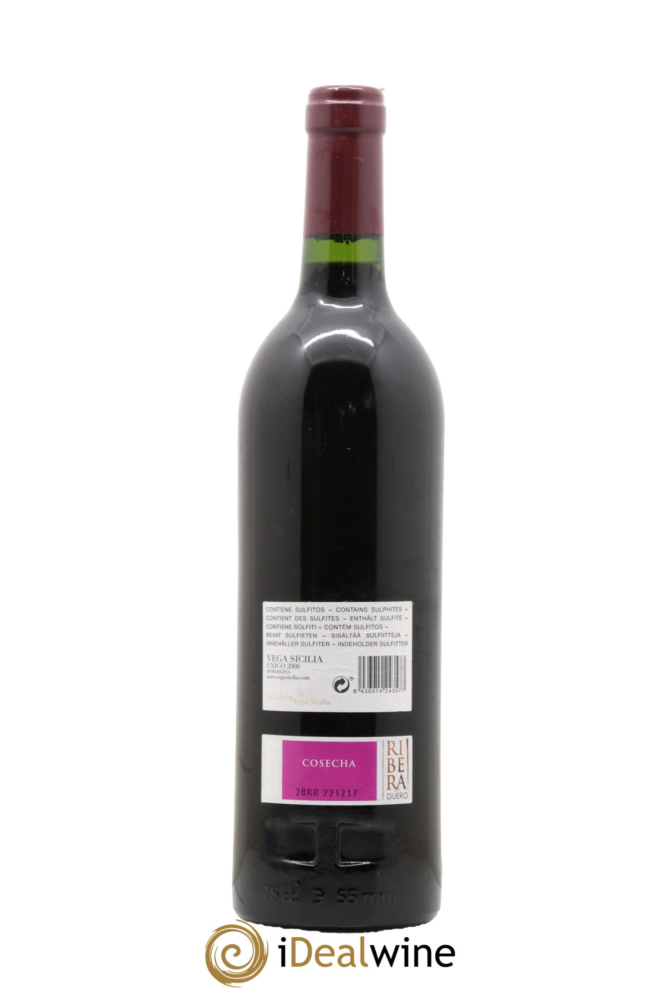 Ribera Del Duero DO Vega Sicilia Unico Famille Alvarez 2006 - Lot de 1 bouteille - 1