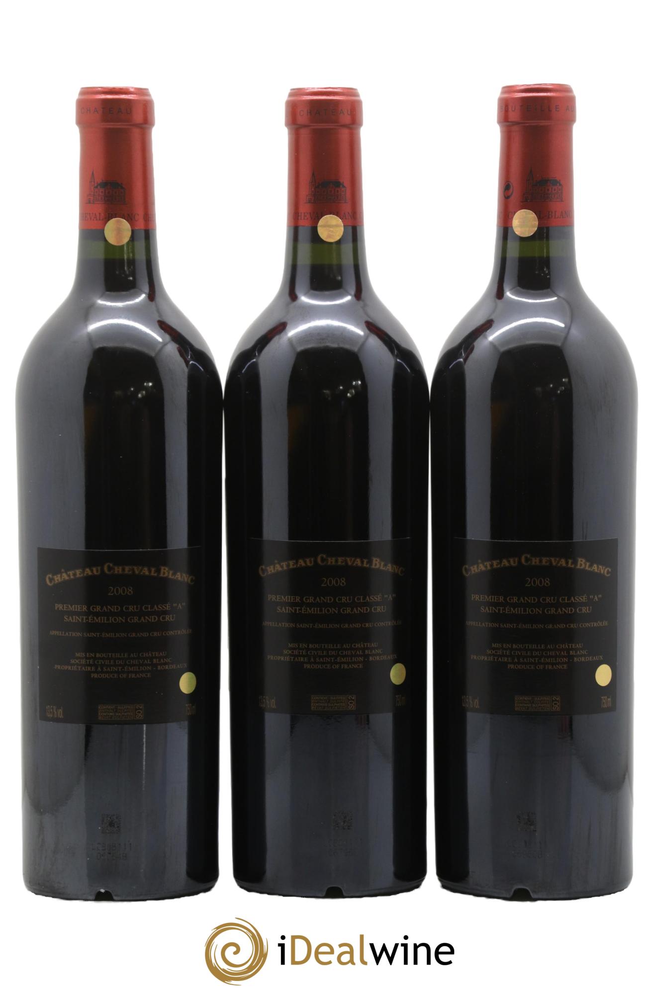 Château Cheval Blanc 1er Grand Cru Classé A 2008 - Lot de 12 bouteilles - 8