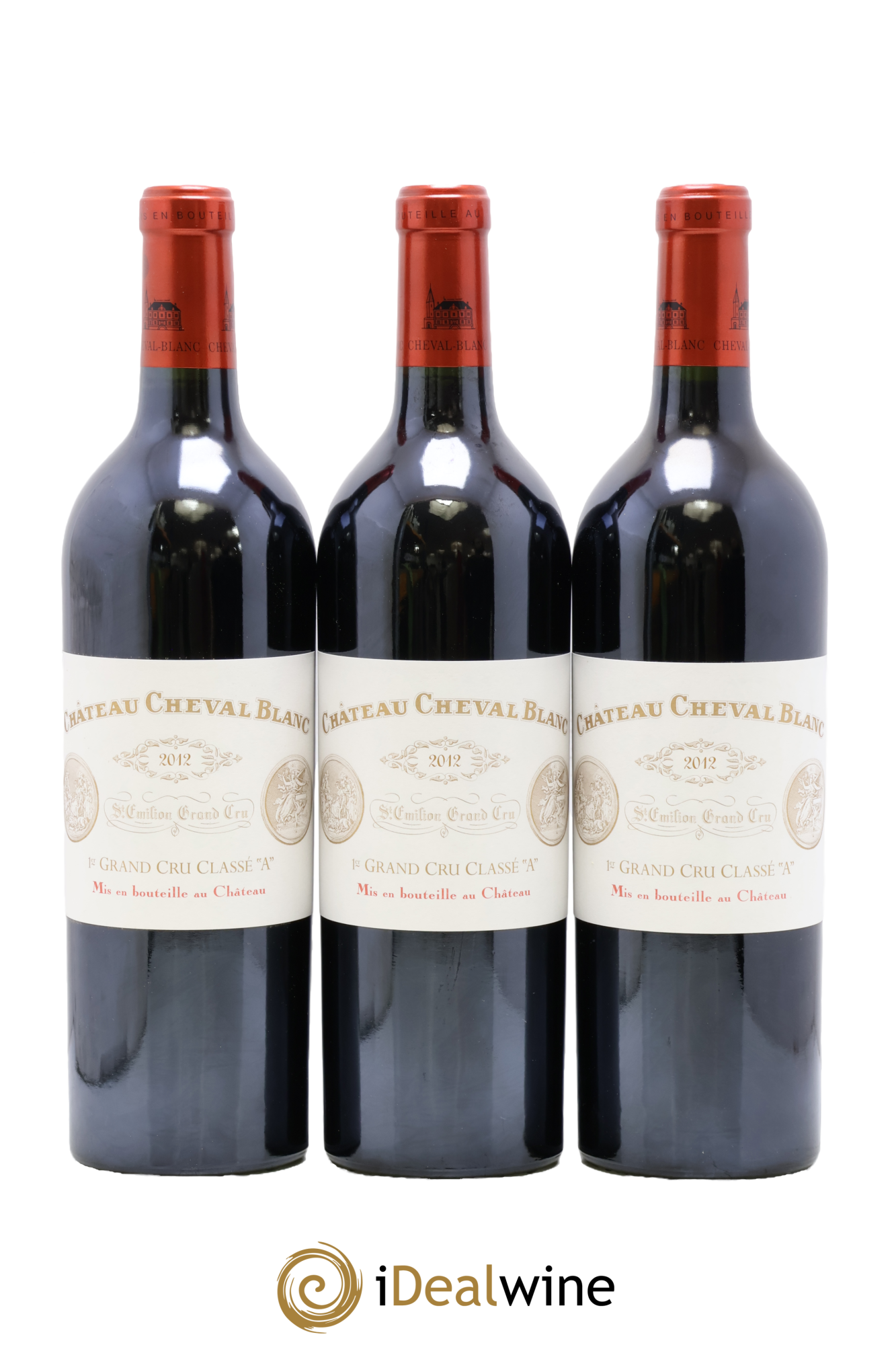Château Cheval Blanc 1er Grand Cru Classé A 2012 - Lot of 3 bottles - 0
