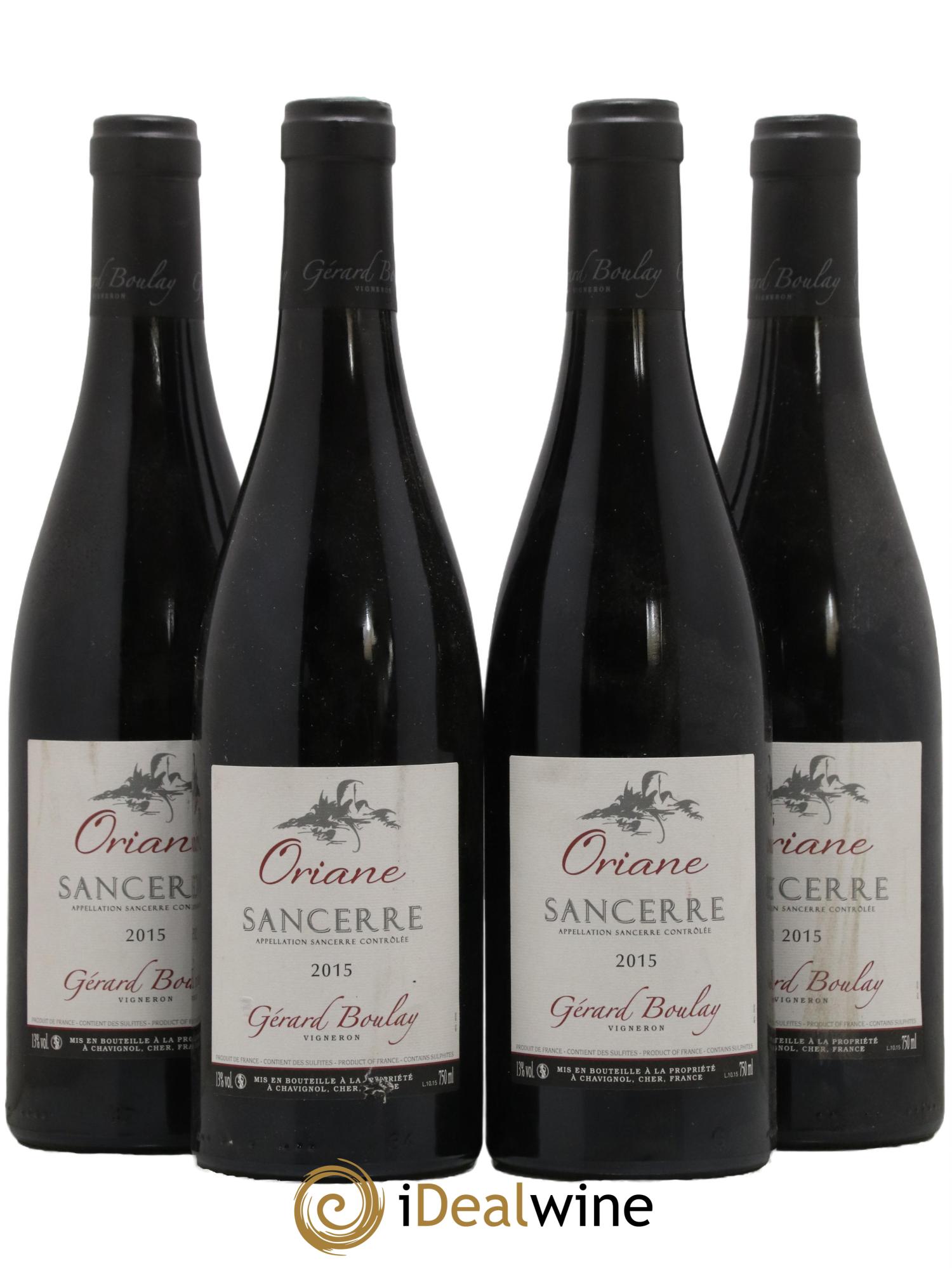 Sancerre Oriane Gérard Boulay 2015 - Lot de 4 bouteilles - 0