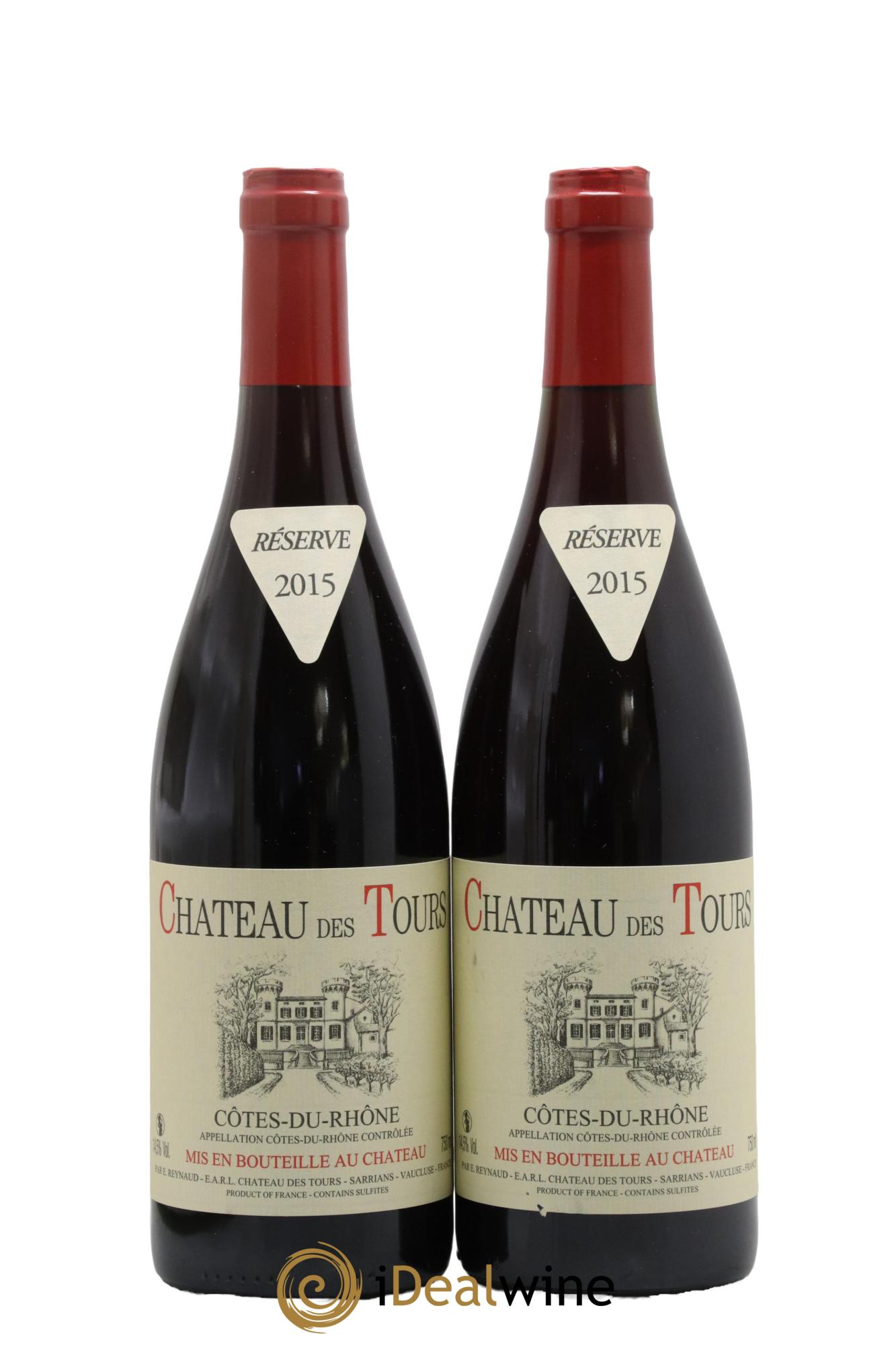 Côtes-du-Rhône Château des Tours Emmanuel Reynaud 2015 - Lot de 2 bouteilles - 0