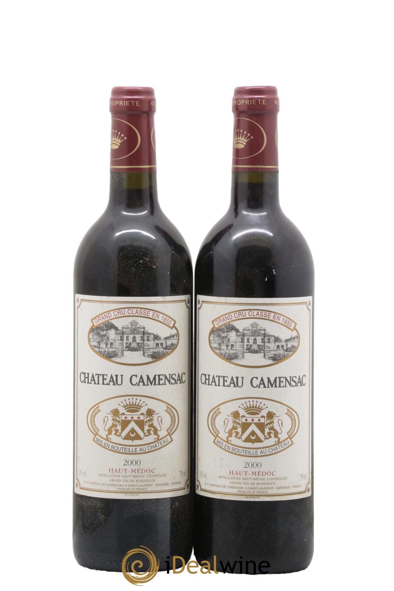 Château Camensac 5ème Grand Cru Classé 2000 - Lot de 2 bouteilles - 0