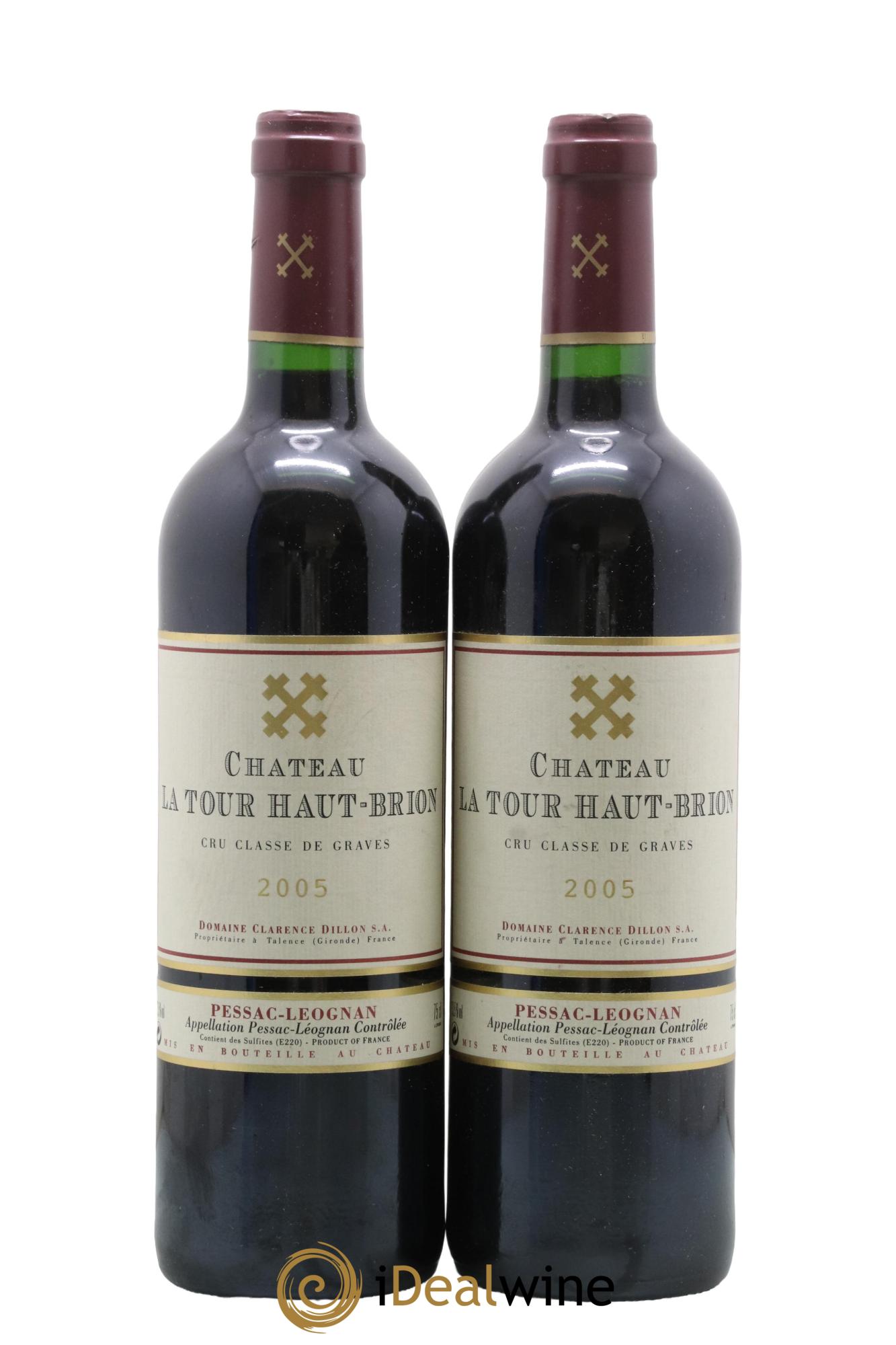 Château la Tour Haut-Brion Cru Classé de Graves 2005 - Lot de 2 bouteilles - 0