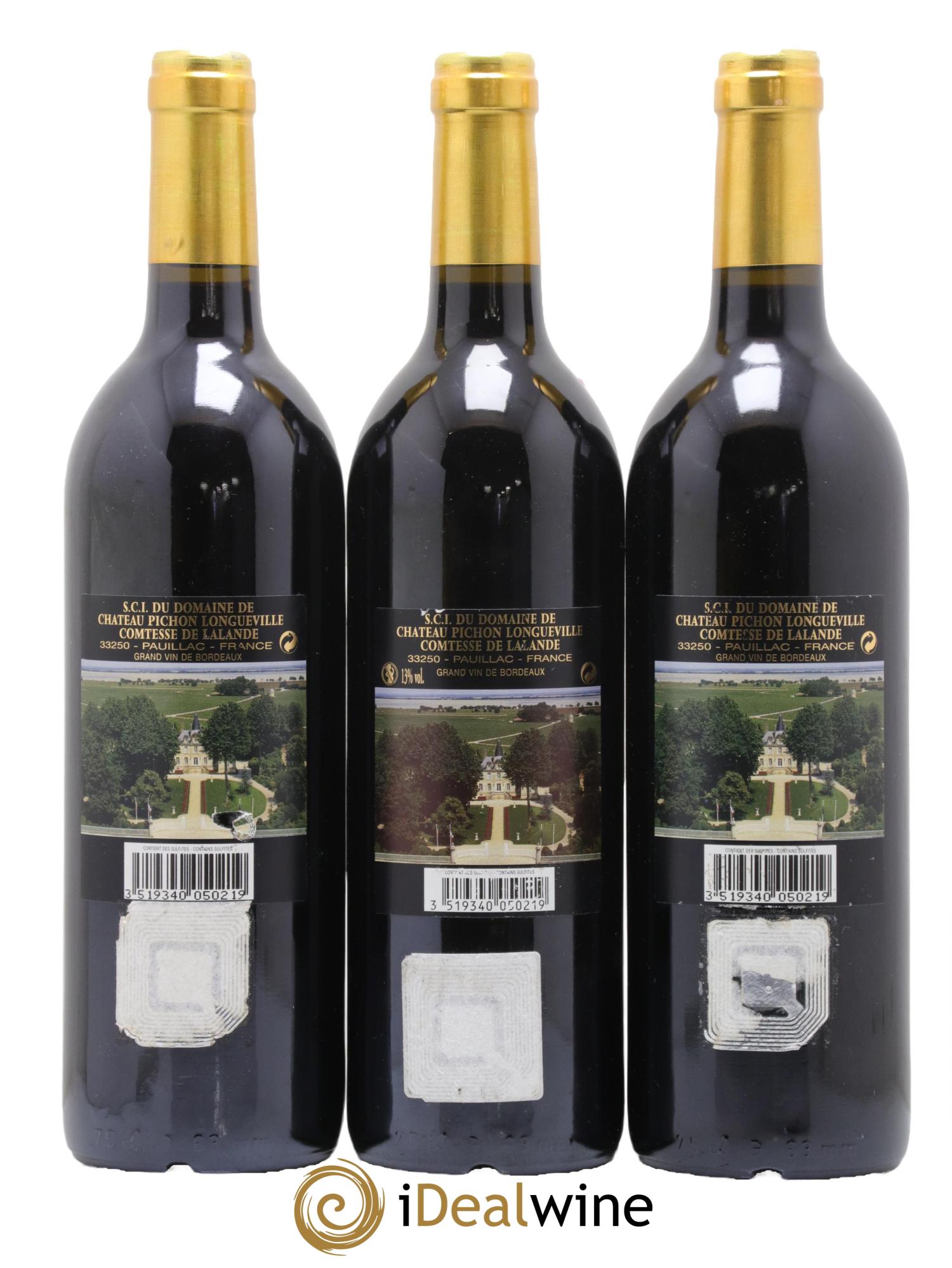 Château Pichon Longueville Comtesse de Lalande 2ème Grand Cru Classé 2005 - Lot de 3 bouteilles - 1