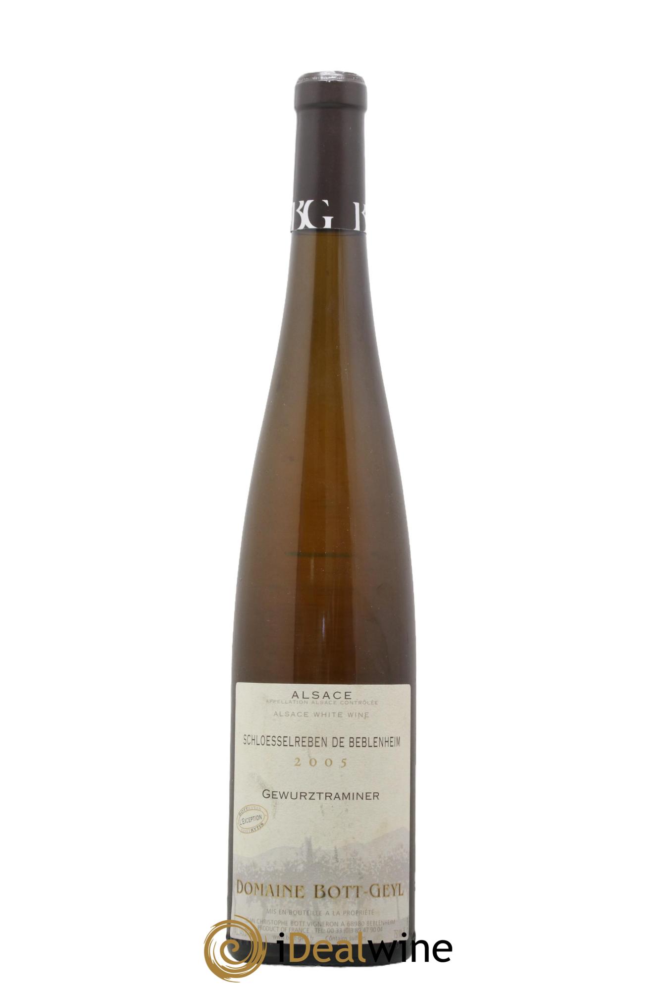 Alsace Gewurztraminer Schloesselreben Séléction de grains nobles Bott-Geyl (Domaine) 2005 - Lotto di 1 bottiglia - 0